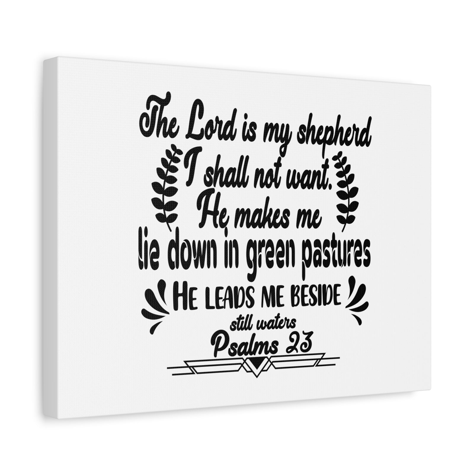 Scripture Canvas The Lord Is My Shepherd Psalm 23 Christian Wall Art Bible Verse Print Ready to Hang-Express Your Love Gifts