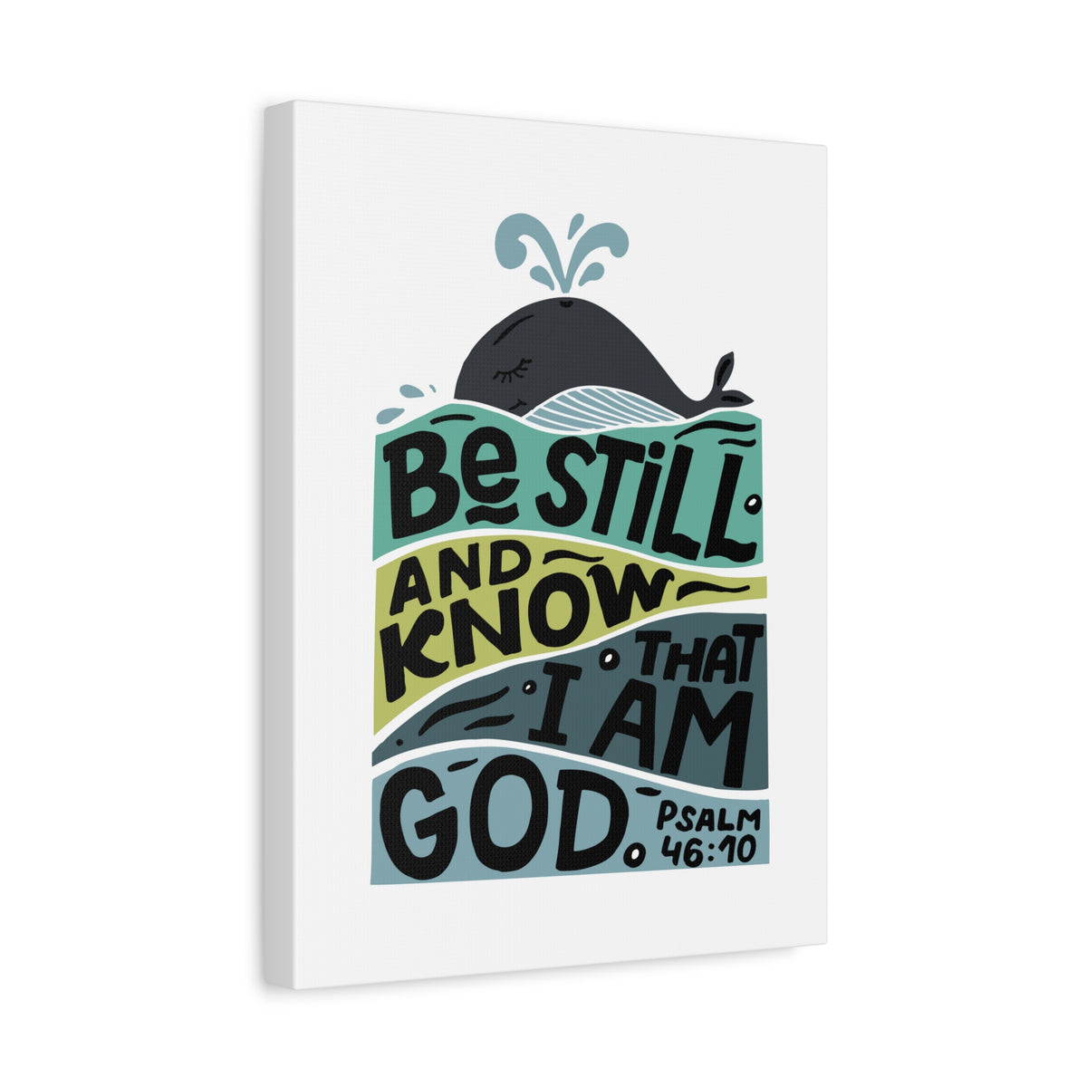 Scripture Canvas I Am God Psalm 46:10 Christian Wall Art Bible Verse Print Ready to Hang-Express Your Love Gifts