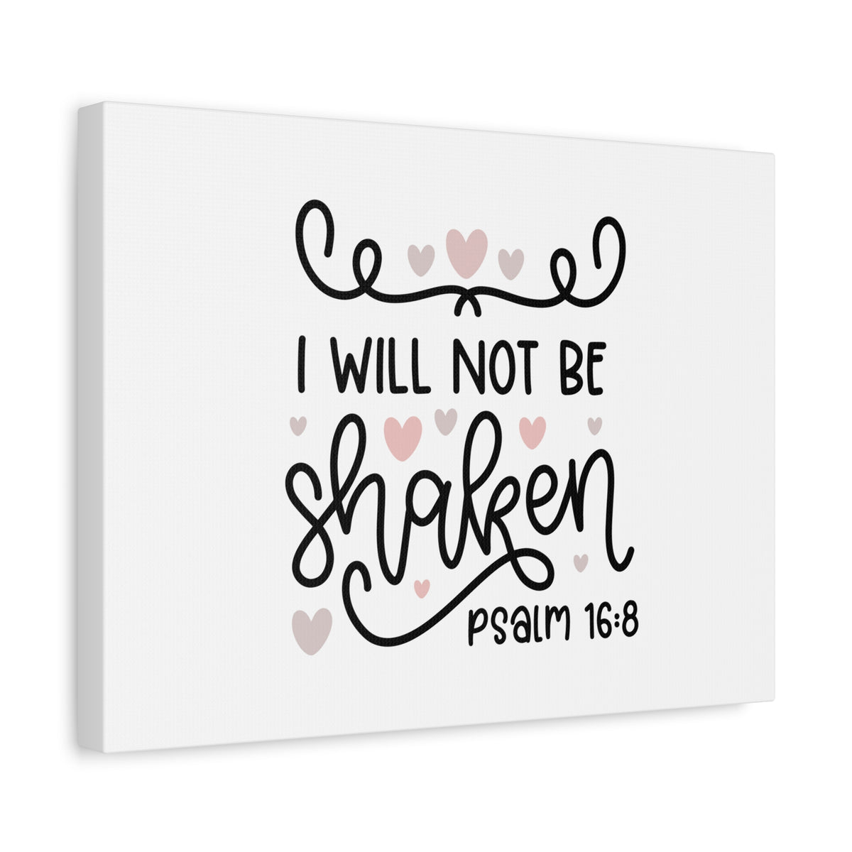 Scripture Canvas I Will Not Be Shaken Psalm 16:8 Christian Wall Art Bible Verse Print Ready to Hang-Express Your Love Gifts
