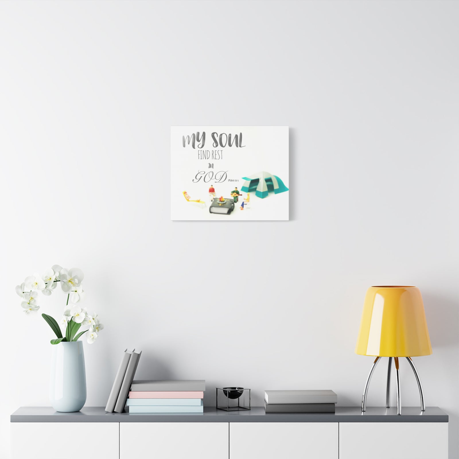 Scripture Walls Rest In God Psalm 62:1 Bible Verse Canvas Christian Wall Art Bible Verse Print Ready To Hang-Express Your Love Gifts