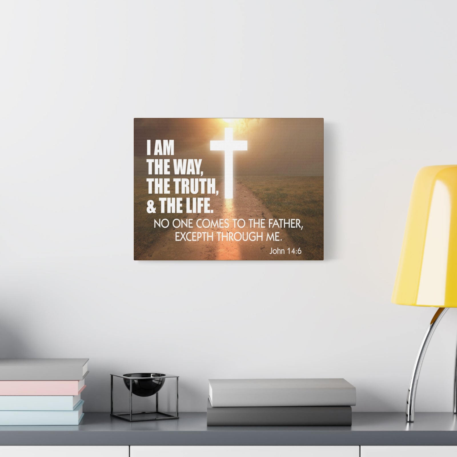 Bible Verse Canvas I Am The Way John 14:6 Wall Art Christian Home Decor-Express Your Love Gifts