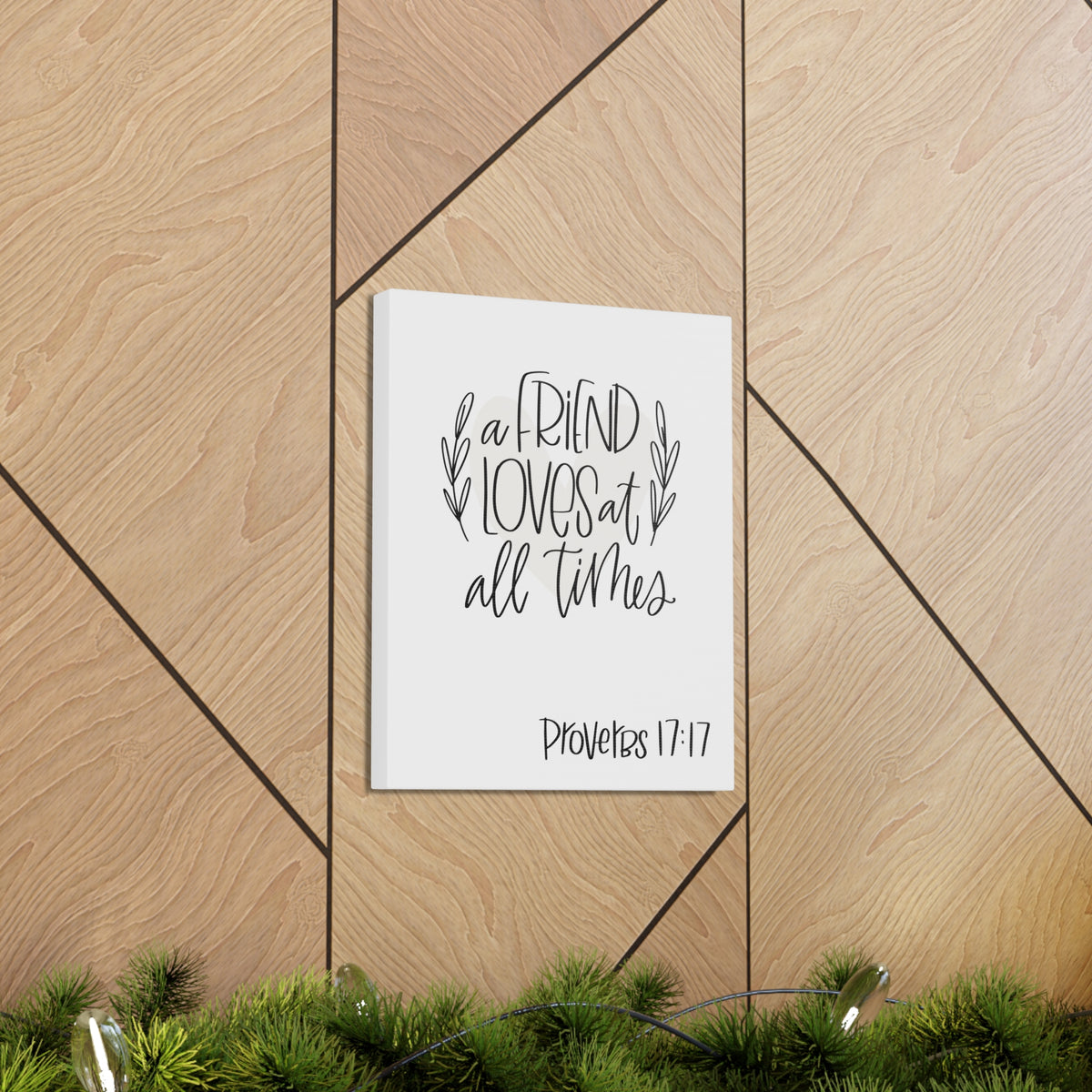 Scripture Walls A Friend Loves At All Times Proverbs 17:17 Bible Verse Canvas Christian Wall Art Ready To Hang-Express Your Love Gifts
