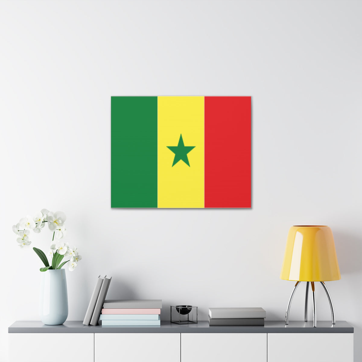 Senegal Country Flag Canvas Vibrant Wall Art Unframed Home Decor-Express Your Love Gifts