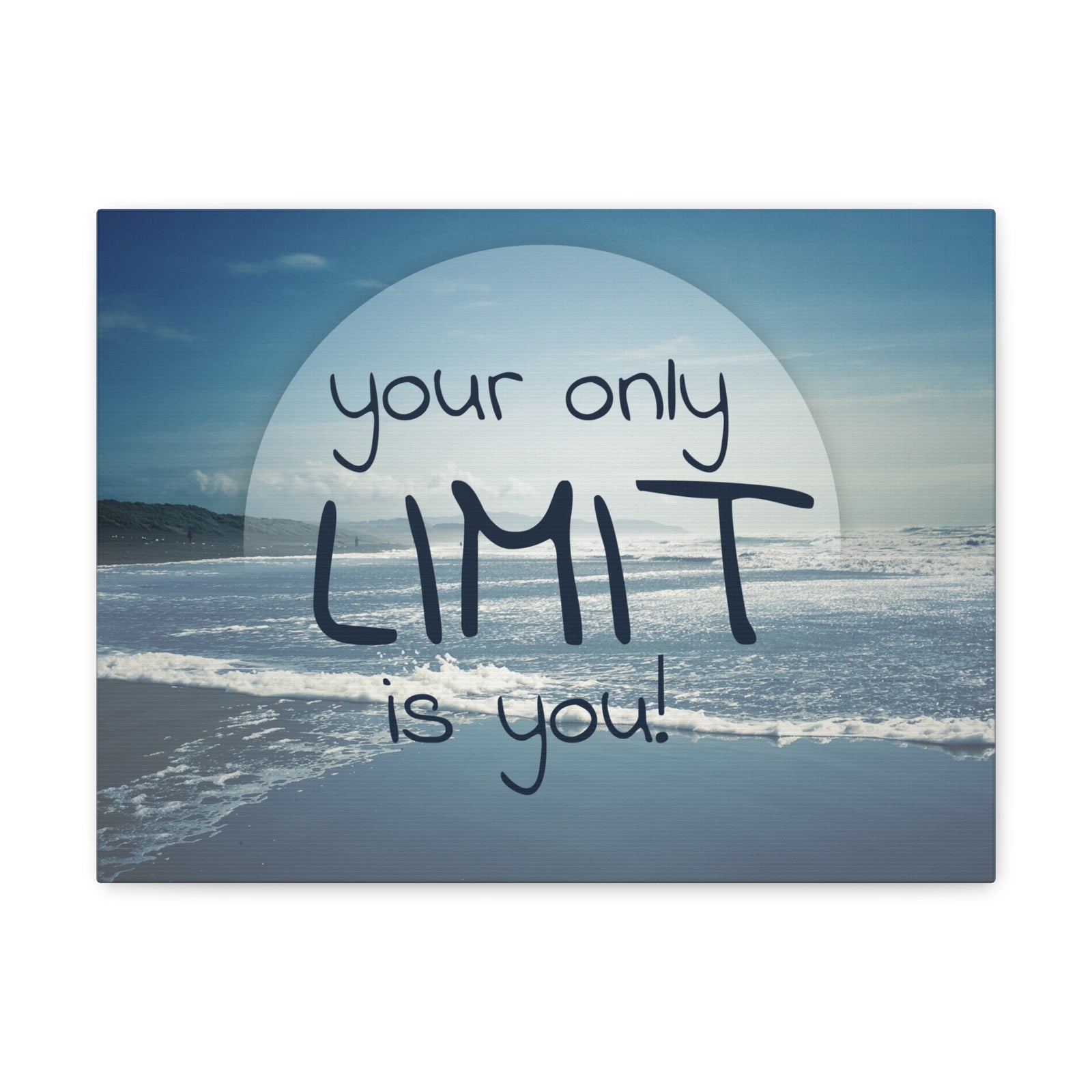 Inspirational Quote Canvas Your Only Limit Is You Wall Art Motivational Motto Inspiring Prints Artwork Decor Ready to Hang-Express Your Love Gifts