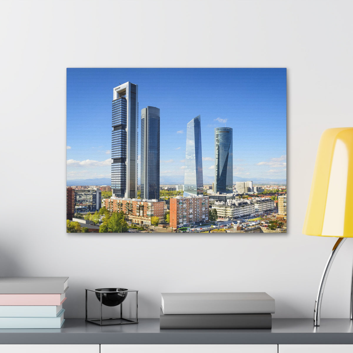 Madrid Daytime Skyline Canvas Artwork High-Quality Breathtaking Stunning Cityscape for Home Decor Ready to Hang-Express Your Love Gifts