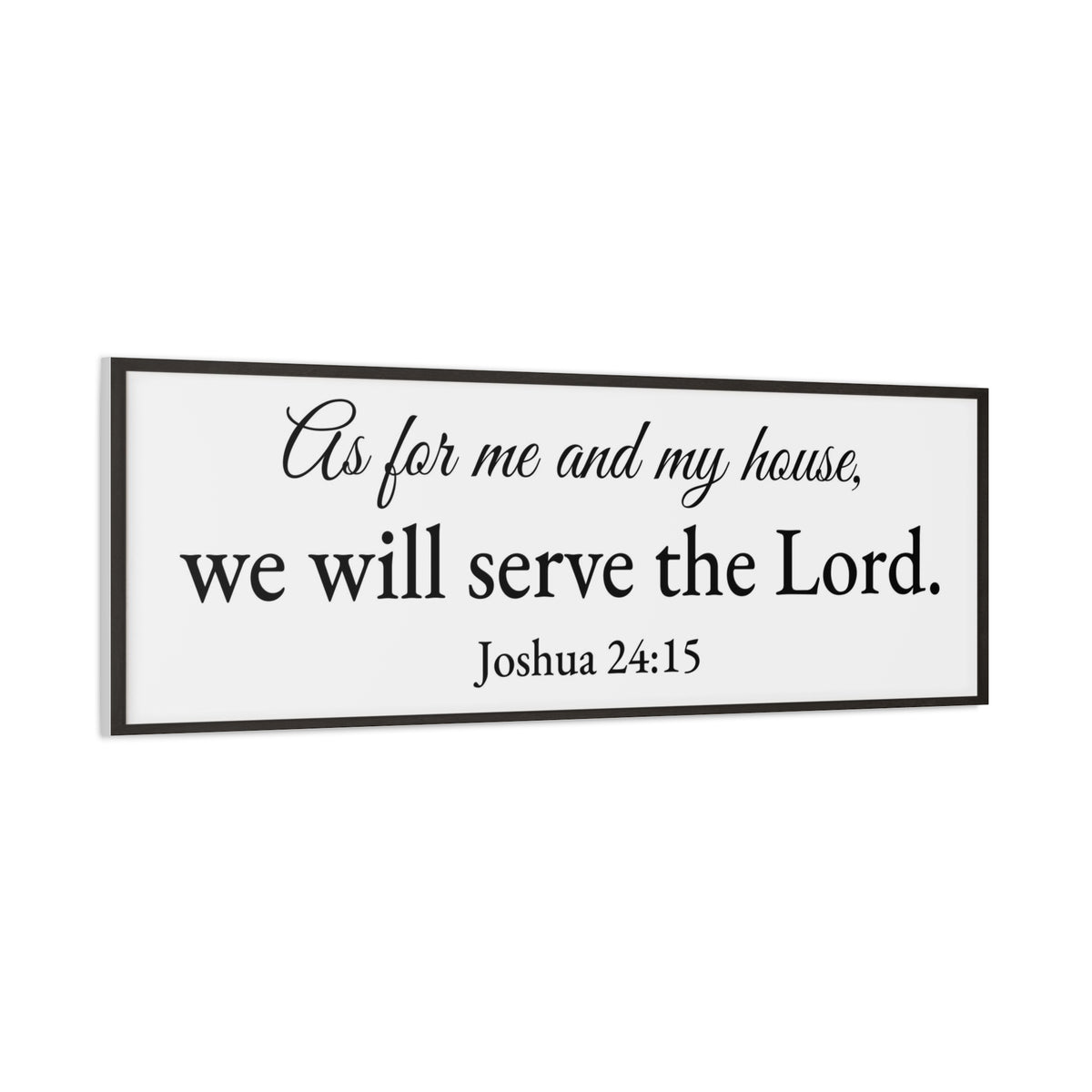 Scripture Walls Joshua 24:15 White Bible Verse Canvas Christian Wall Art Ready to Hang Unframed-Express Your Love Gifts