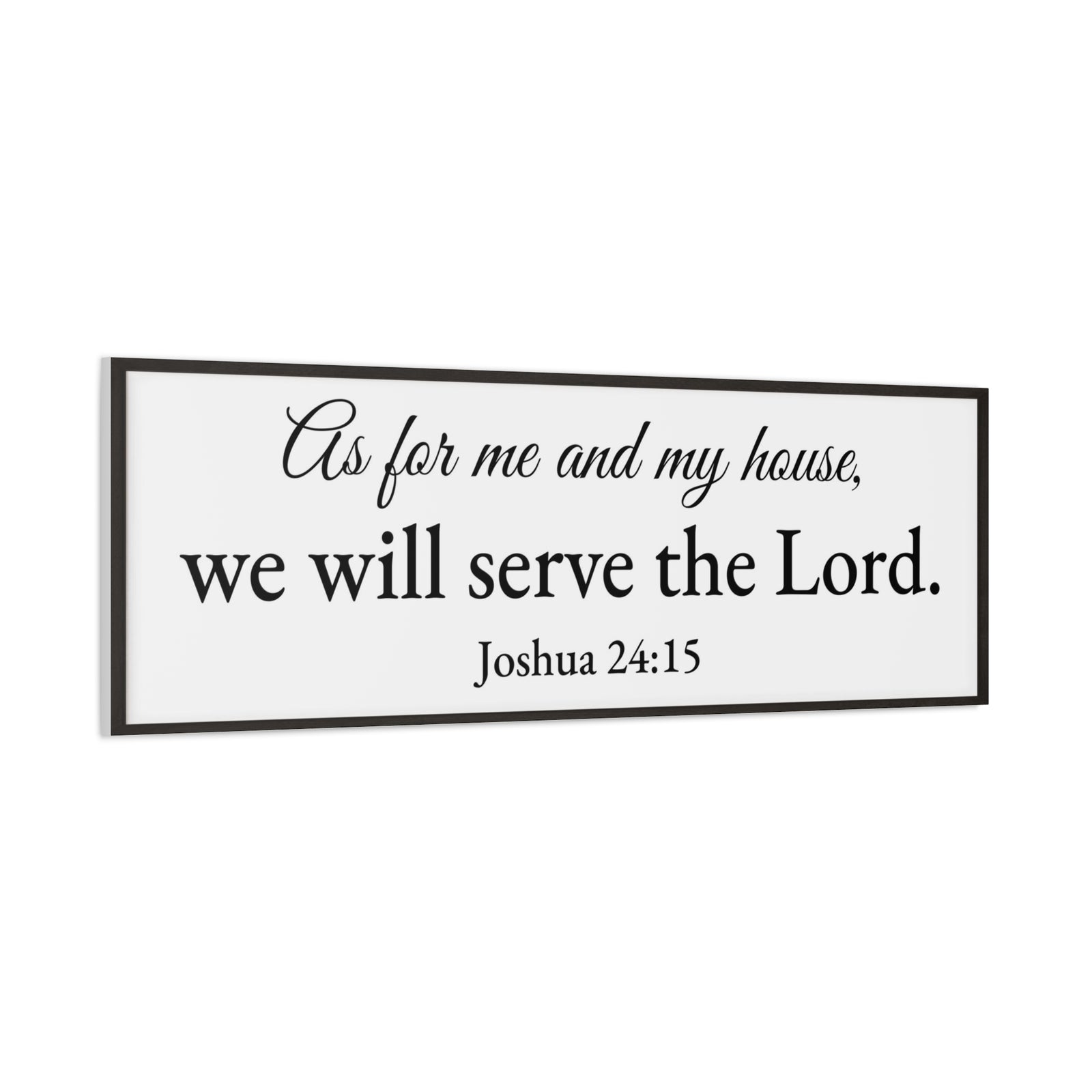 Scripture Walls Joshua 24:15 White Bible Verse Canvas Christian Wall Art Ready to Hang Unframed-Express Your Love Gifts