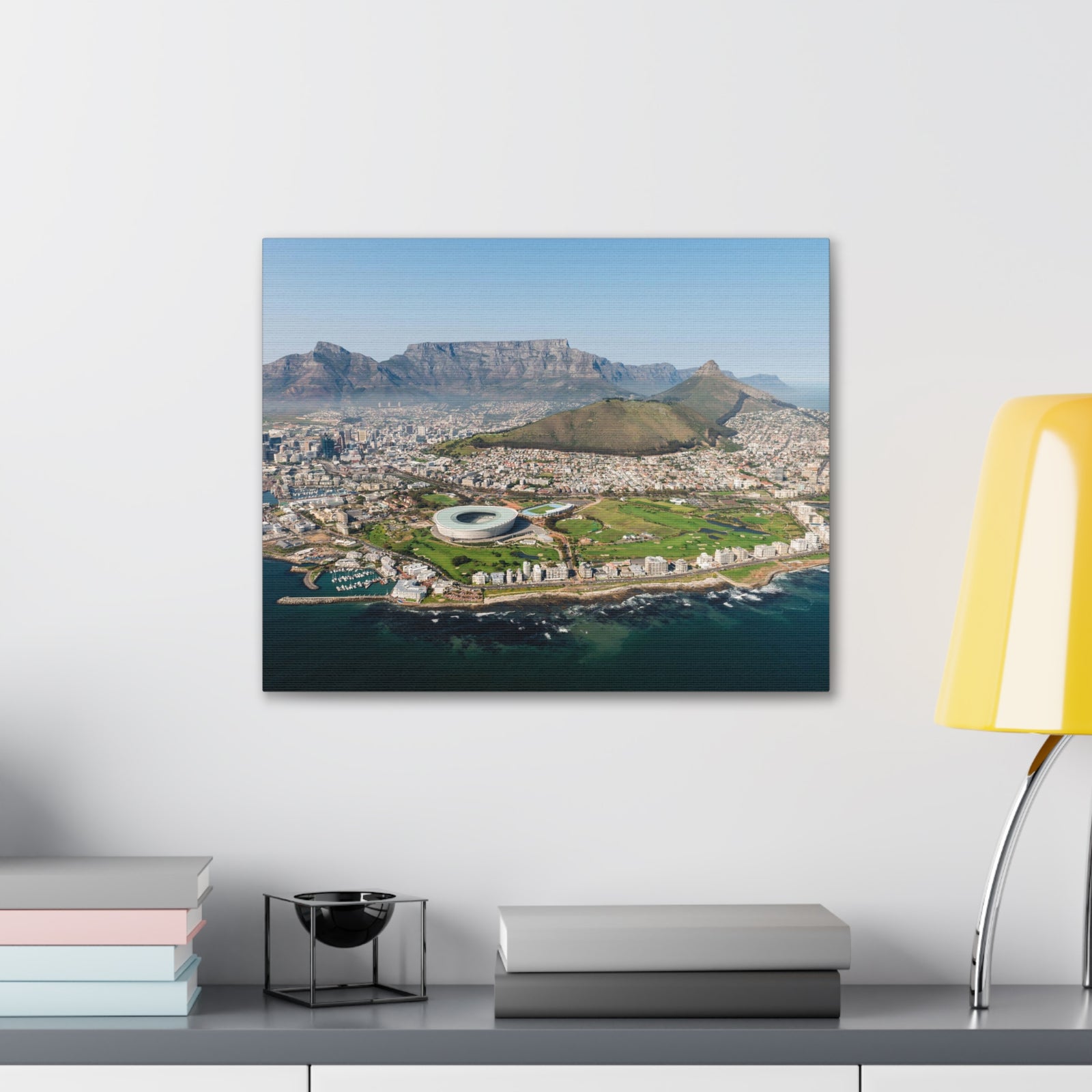 Cape Town Daytime Skyline Canvas Artwork High-Quality Breathtaking Stunning Cityscape for Home Decor Ready to Hang-Express Your Love Gifts