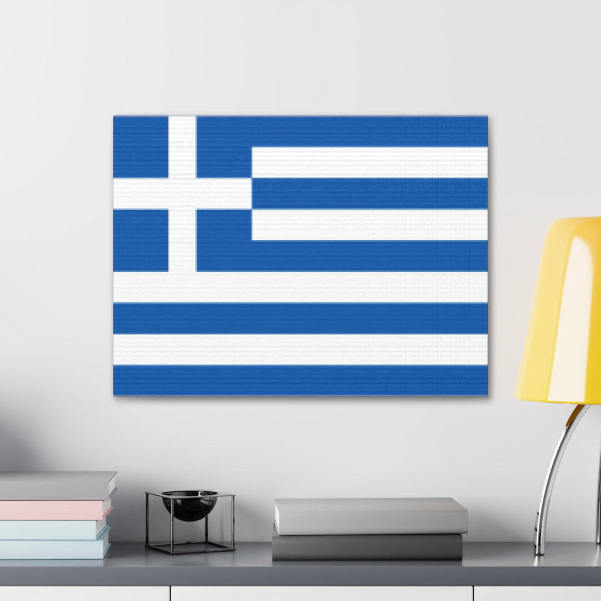 Greece Country Flag Canvas Vibrant Wall Art Unframed Home Decor-Express Your Love Gifts