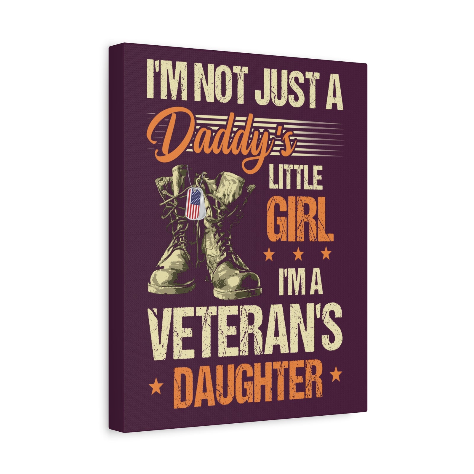 Veteran's Daughter Canvas Art - Proud Military Family Decor-Express Your Love Gifts