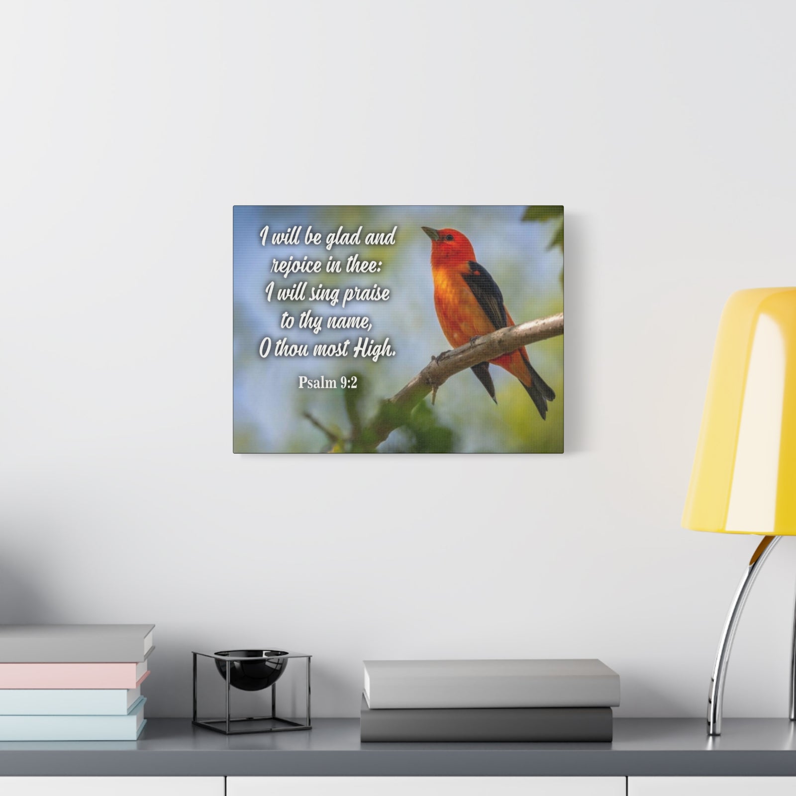 Bible Verse Canvas I WIll Sing Praise Psalm 9:2 Christian Home Decor Scripture Art-Express Your Love Gifts