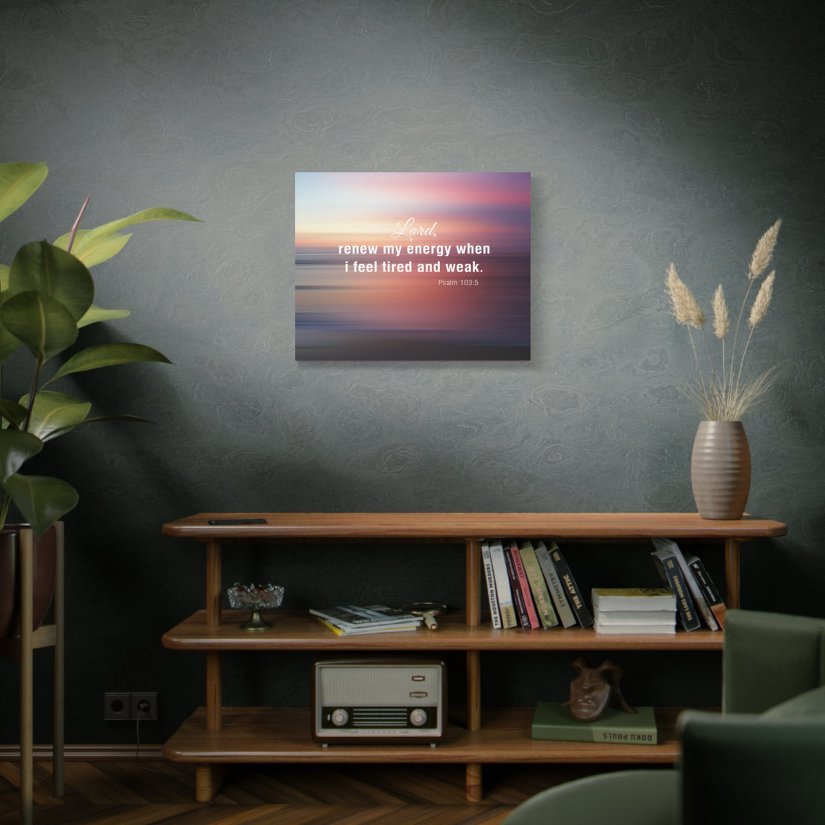 Scripture Canvas Renew My Energy Psalm 103:5 Christian Wall Art Bible Verse Print Ready to Hang-Express Your Love Gifts