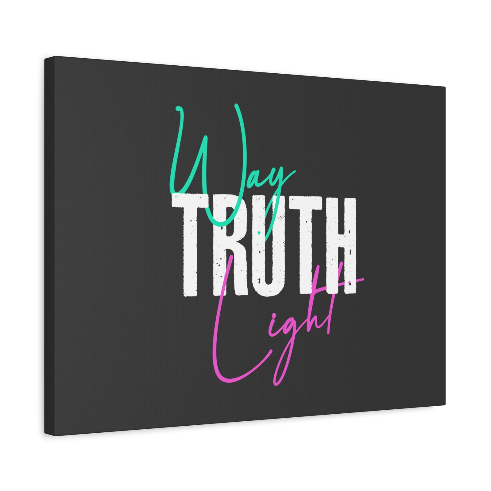 Scripture Walls Way, Truth, Light Psalm 119:105 Dark Gray Bible Canvas Christian Wall Art Ready to Hang-Express Your Love Gifts