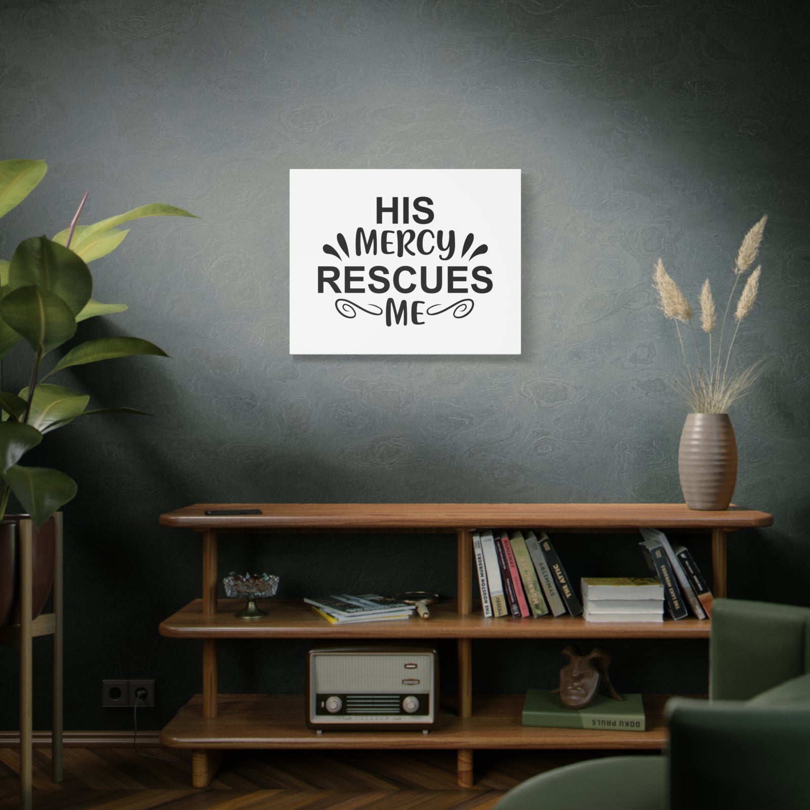 Scripture Walls His Mercy Rescues Me Psalms 140:4 Christian Wall Art Print Ready to Hang-Express Your Love Gifts
