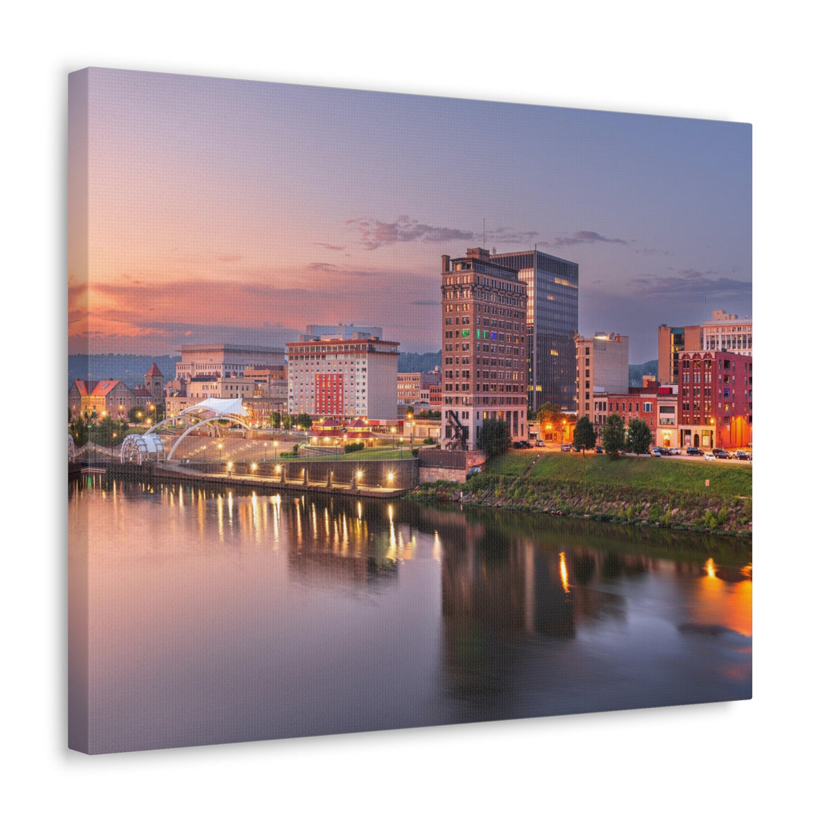 Charleston Night Skyline Canvas Artwork High-Quality Breathtaking Stunning Cityscape for Home Decor Ready to Hang-Express Your Love Gifts