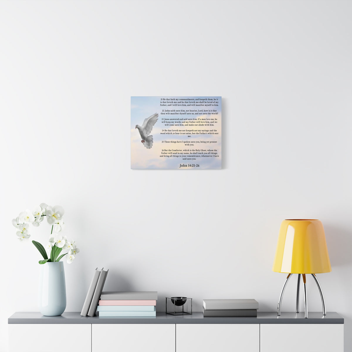 Scripture Walls John 14:21-26 KJV Christian Wall Art Print Ready to Hang Unframed-Express Your Love Gifts