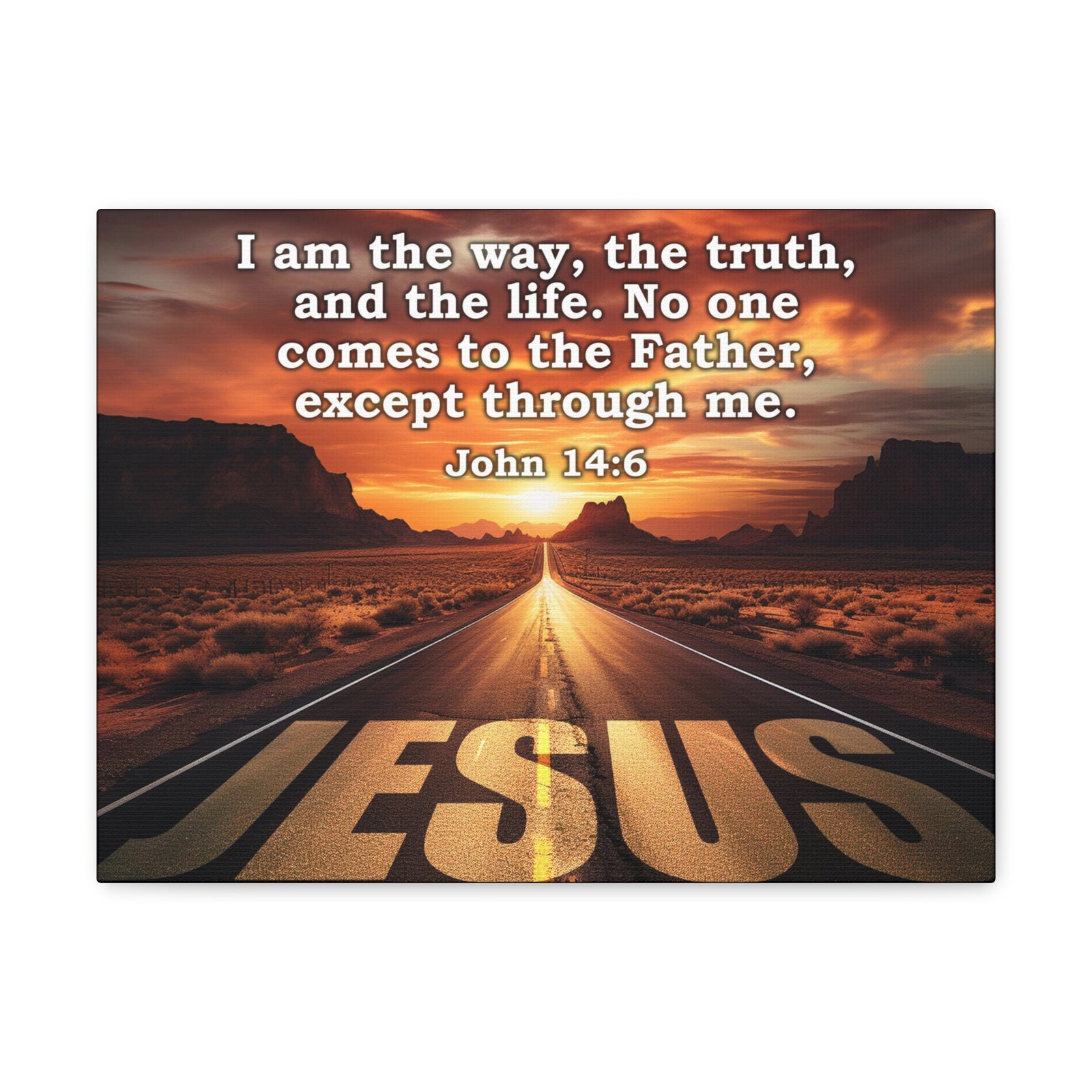 Scripture Walls Way Truth Life John 14:6 Christian Wall Art Print Ready to Hang Unframed-Express Your Love Gifts