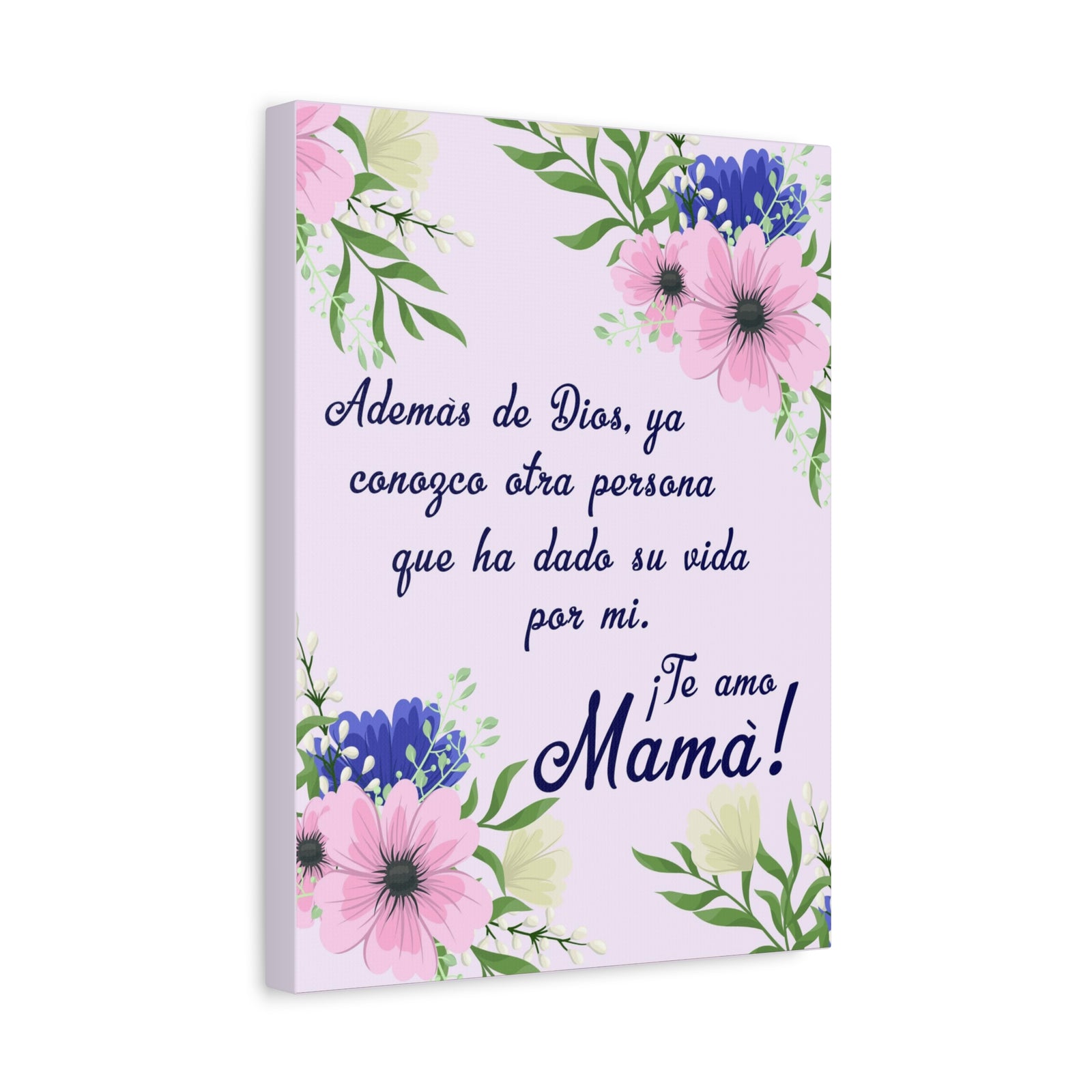 Te Amo Mama Spanish Mom Appreciation Wall Art Ready To Hang Stretched Canvas-Express Your Love Gifts
