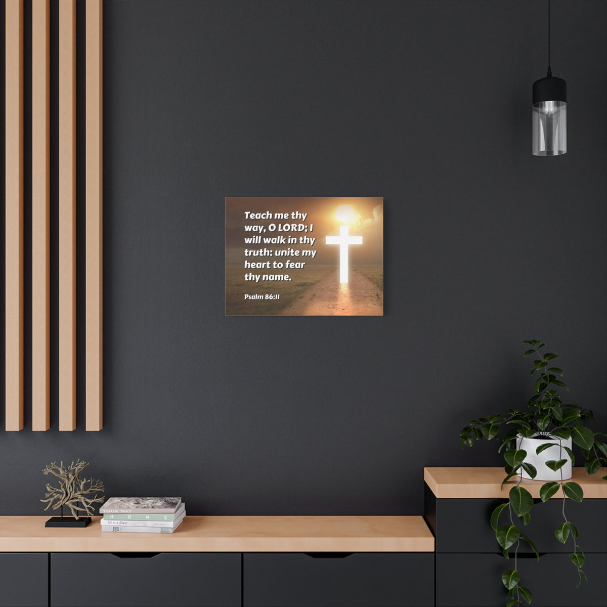 Scripture Canvas Unite My Heart Psalm 86:11 Christian Wall Art Bible Verse Print Ready to Hang-Express Your Love Gifts