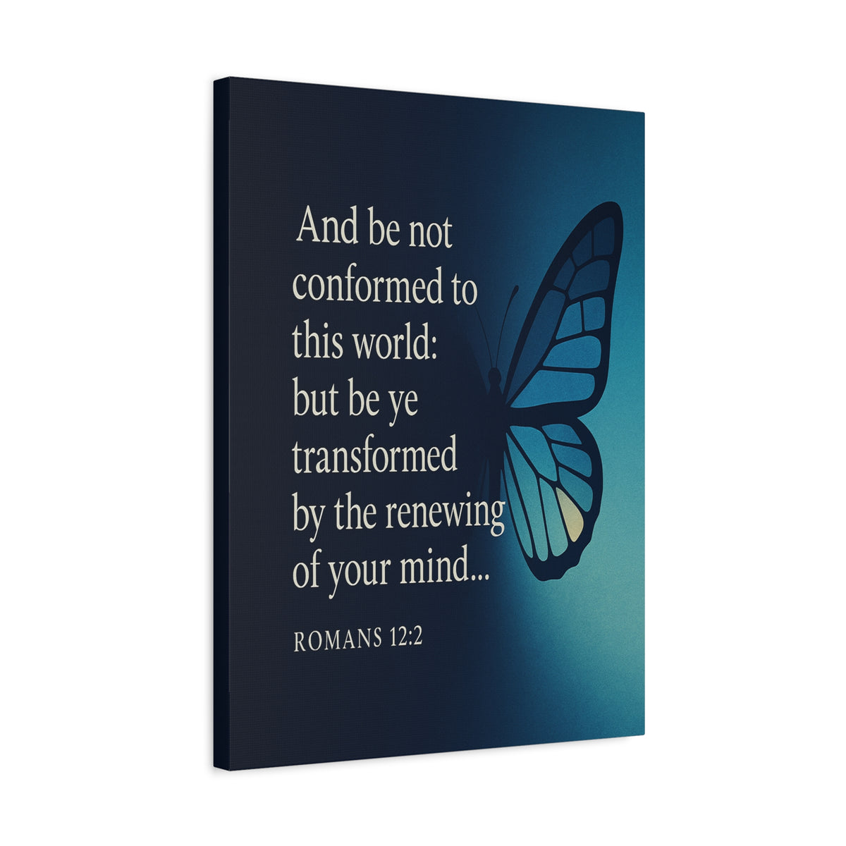 Bible Verse Canvas Romans 12:2 Christian Home Décor Wall Art Scripture Ready to Hang Faith Print-Express Your Love Gifts