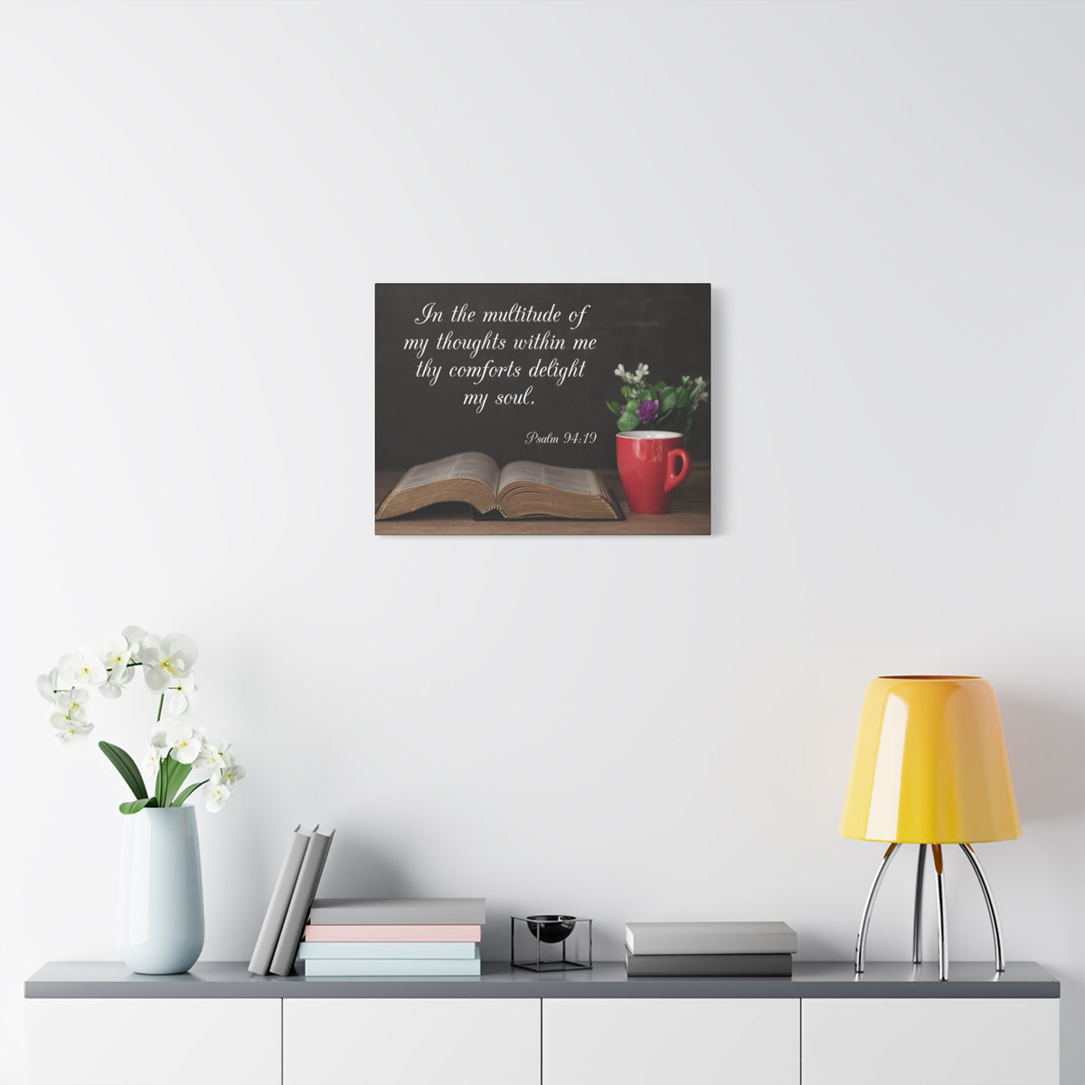 Bible Verse Canvas Delight My Soul Psalm 94:19 Wall Art Christian Home Decor-Express Your Love Gifts