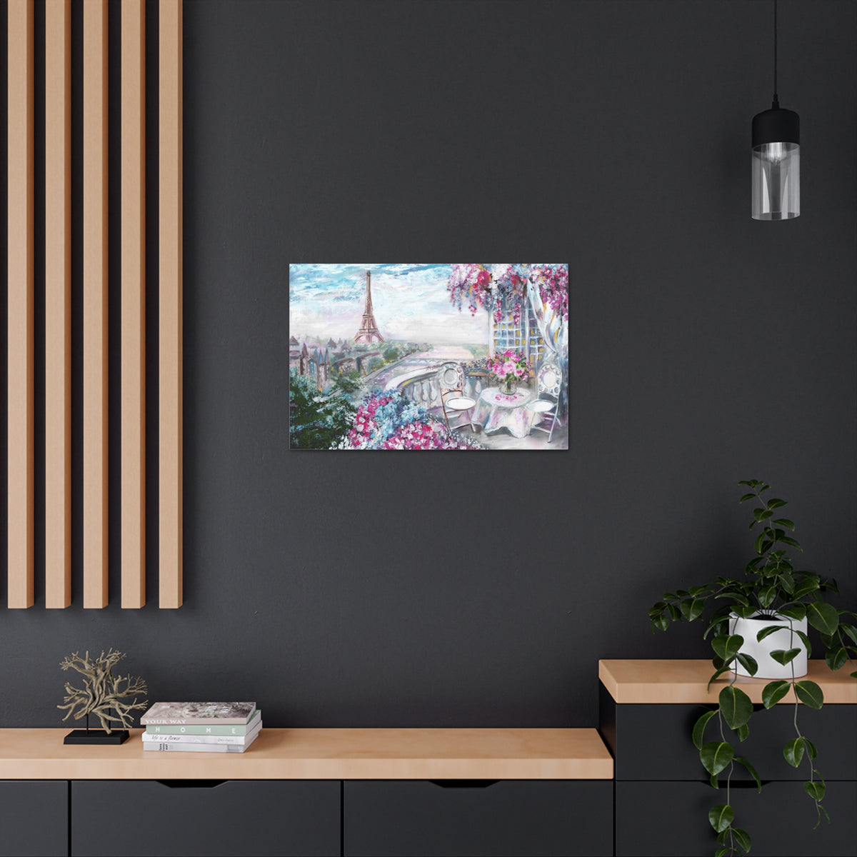 Paris Pink Eiffel Tower France Canvas Artwork High-Quality Breathtaking French City for Home Decor Ready to Hang-Express Your Love Gifts
