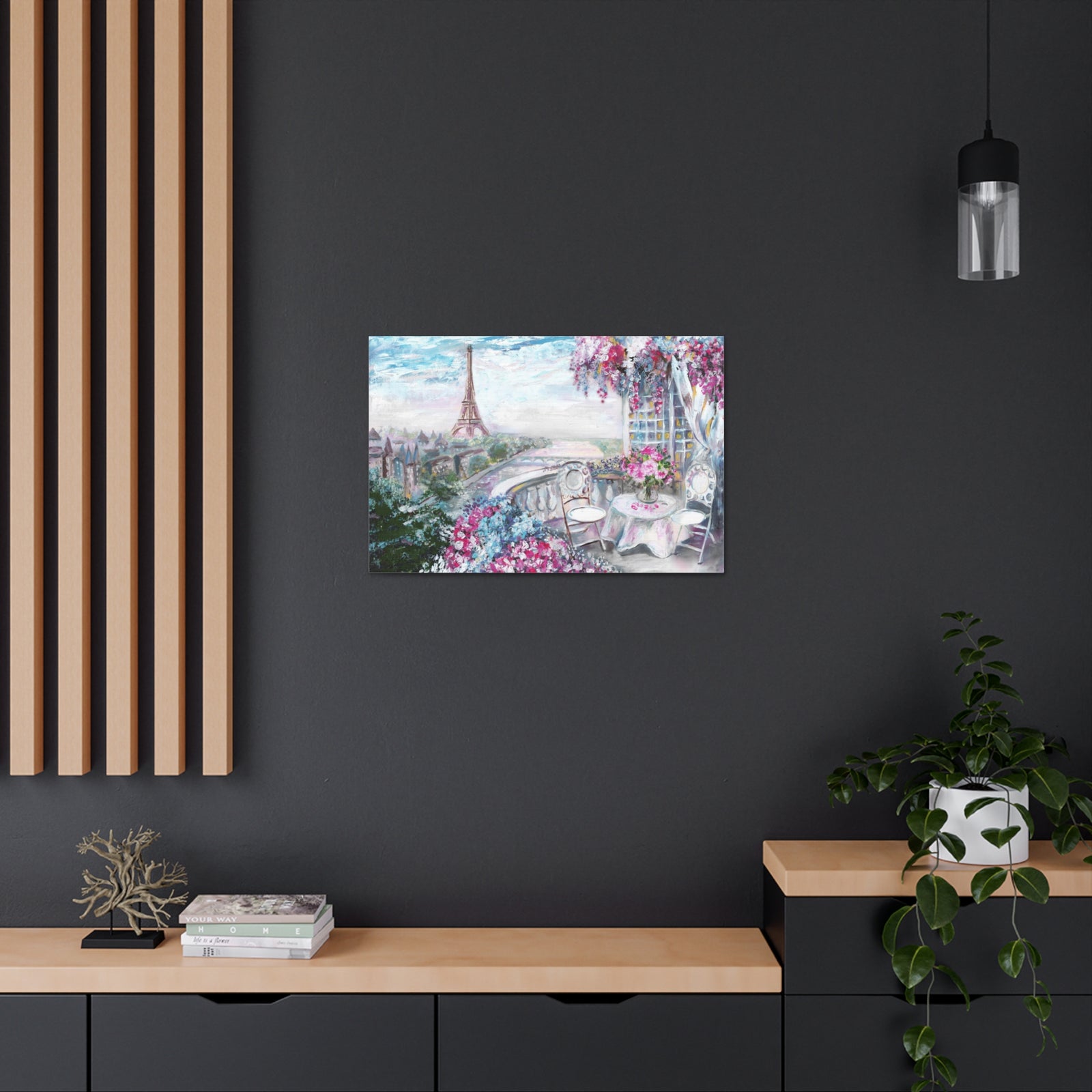 Paris Pink Eiffel Tower France Canvas Artwork High-Quality Breathtaking French City for Home Decor Ready to Hang-Express Your Love Gifts