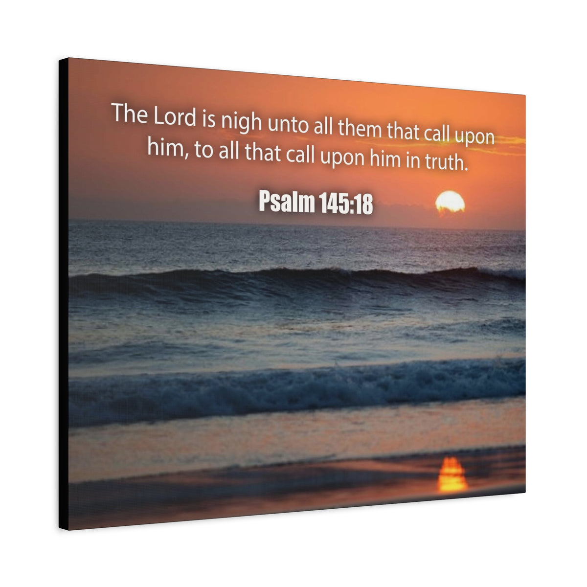 Bible Verse Canvas The Lord is Nigh Psalm 145:18 Christian Home Decor Scripture Art-Express Your Love Gifts