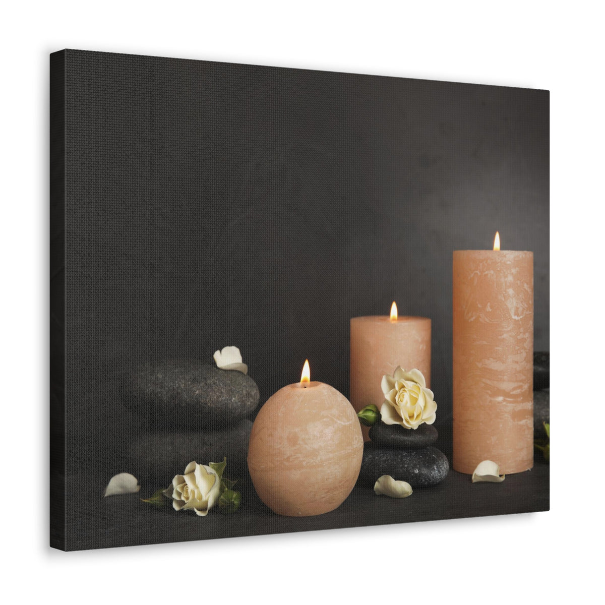 Spa Burning Candles Forest Floral Nature Photography Canvas Wall Art for Home Decor Ready-to-Hang-Express Your Love Gifts