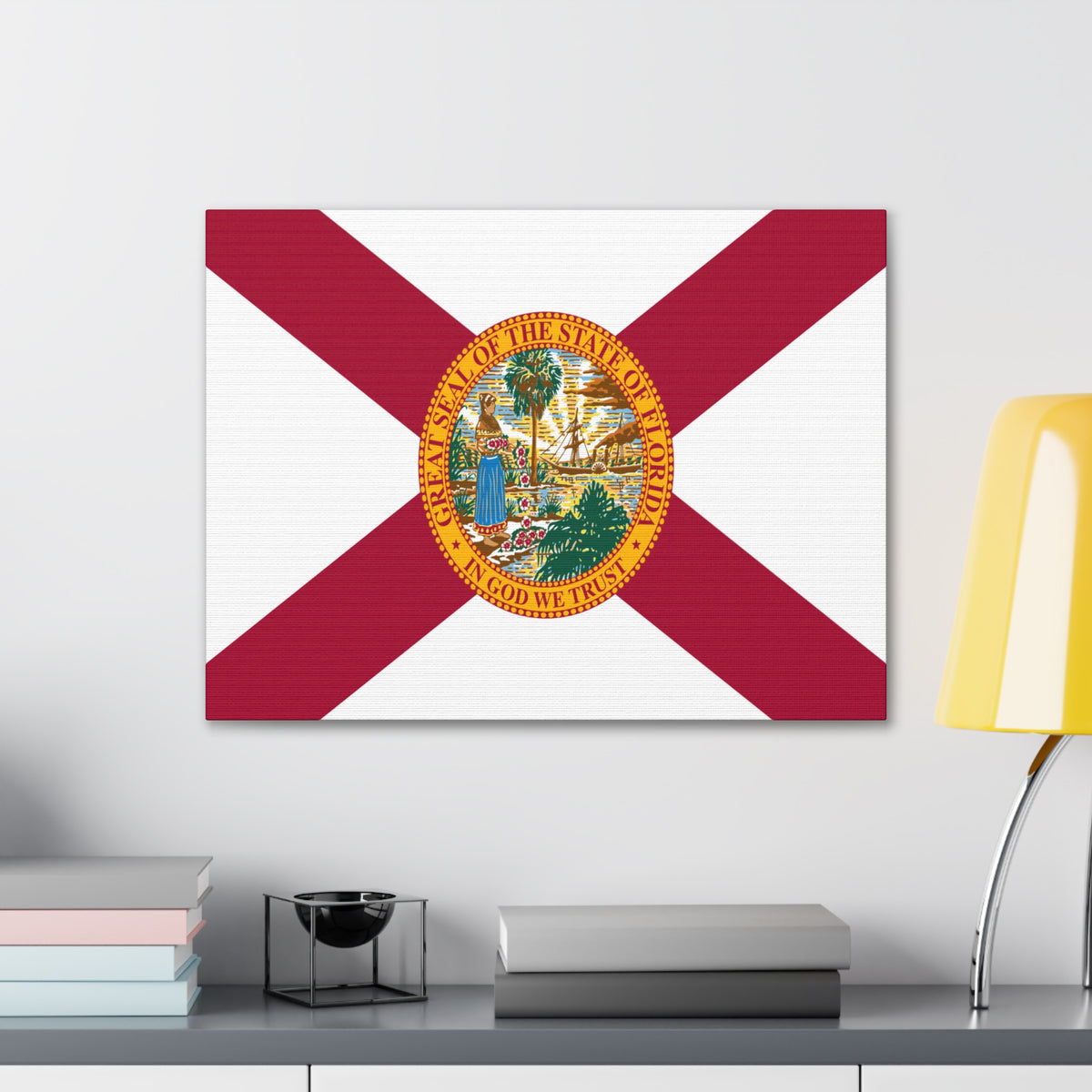 Florida State Flag Canvas Vibrant Wall Art Unframed Home Decor-Express Your Love Gifts