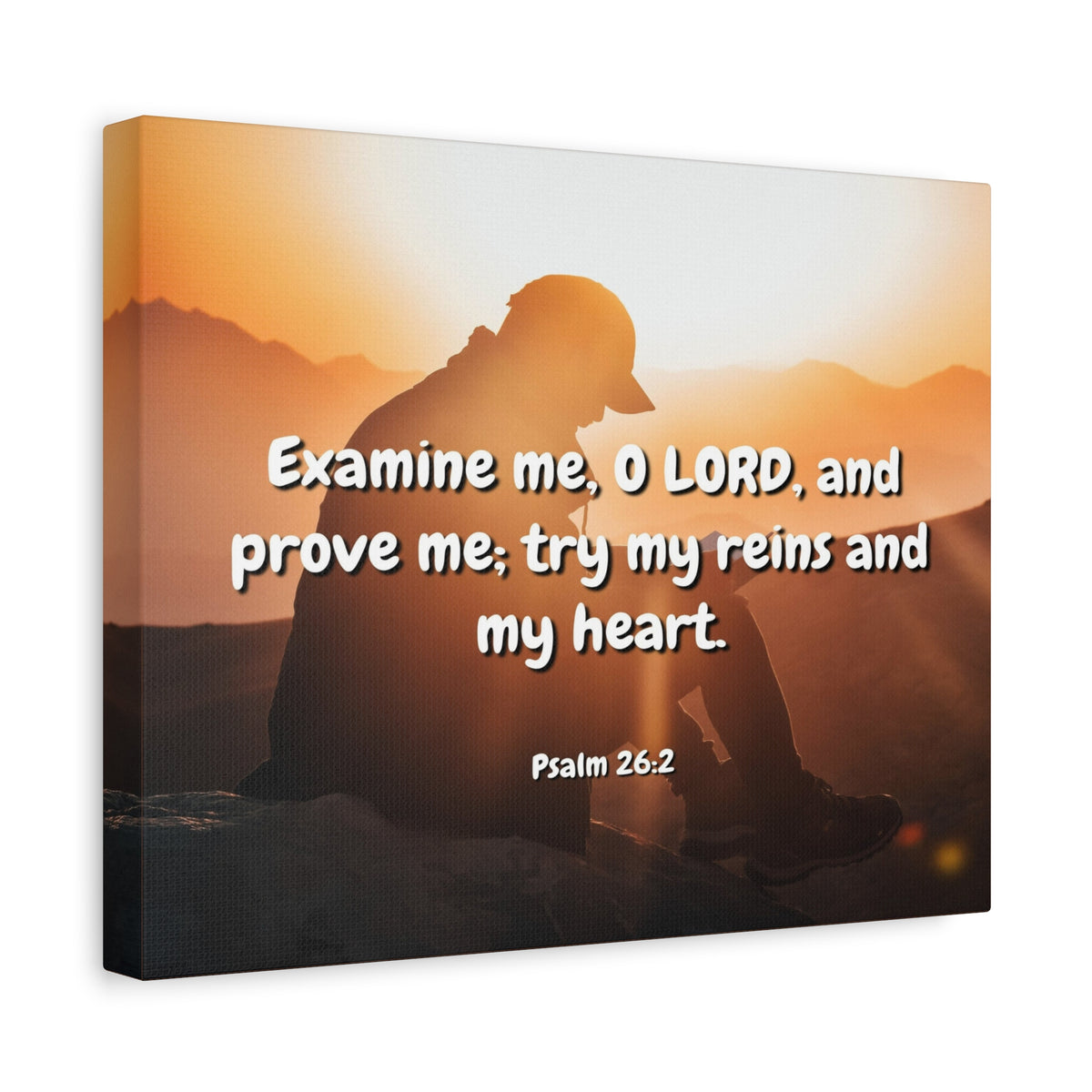 Scripture Canvas Prove Me Psalms 26:2 Christian Wall Art Bible Verse Print Ready to Hang-Express Your Love Gifts