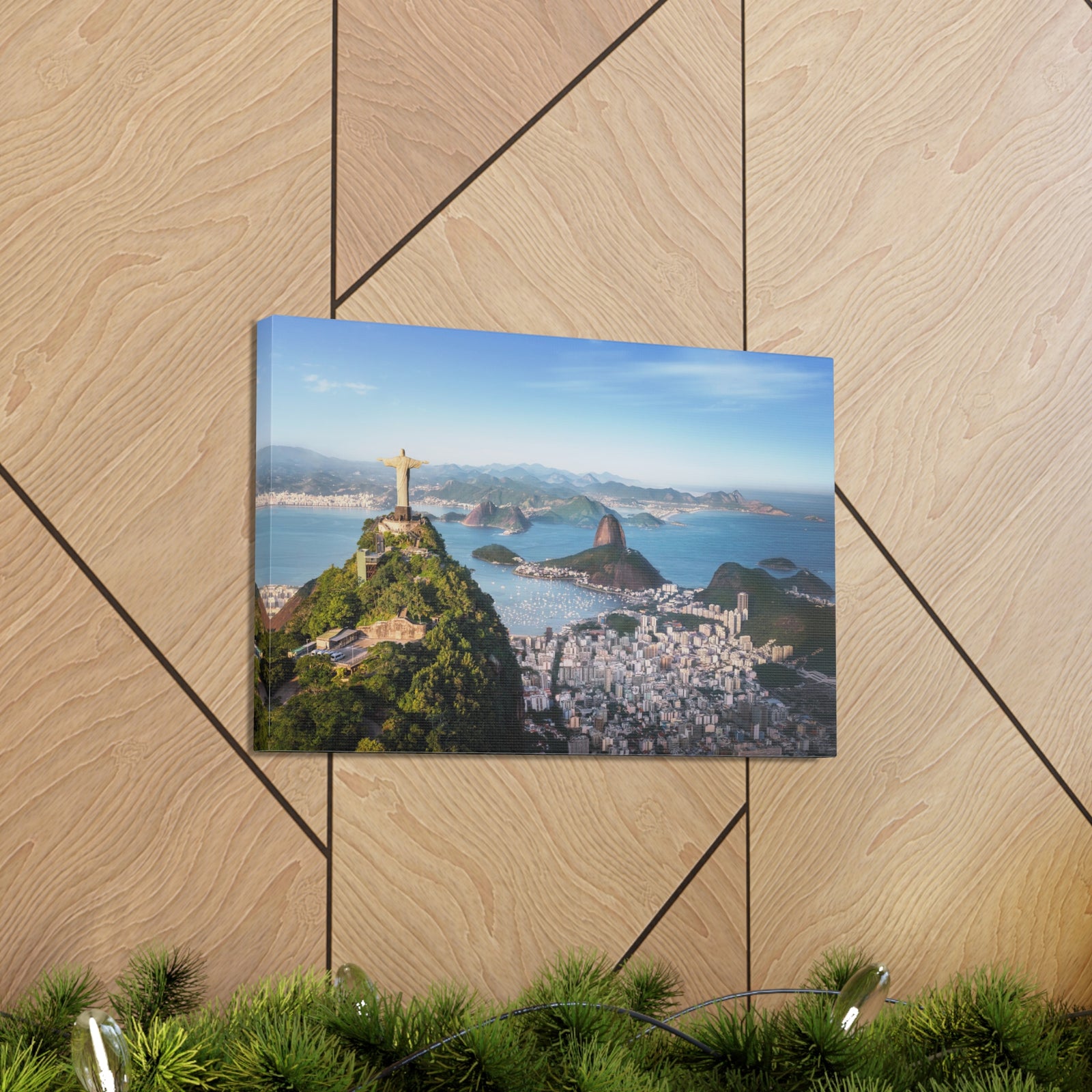 Rio de Janeiro Daytime Skyline Canvas Artwork High-Quality Breathtaking Stunning Cityscape for Home Decor Ready to Hang-Express Your Love Gifts