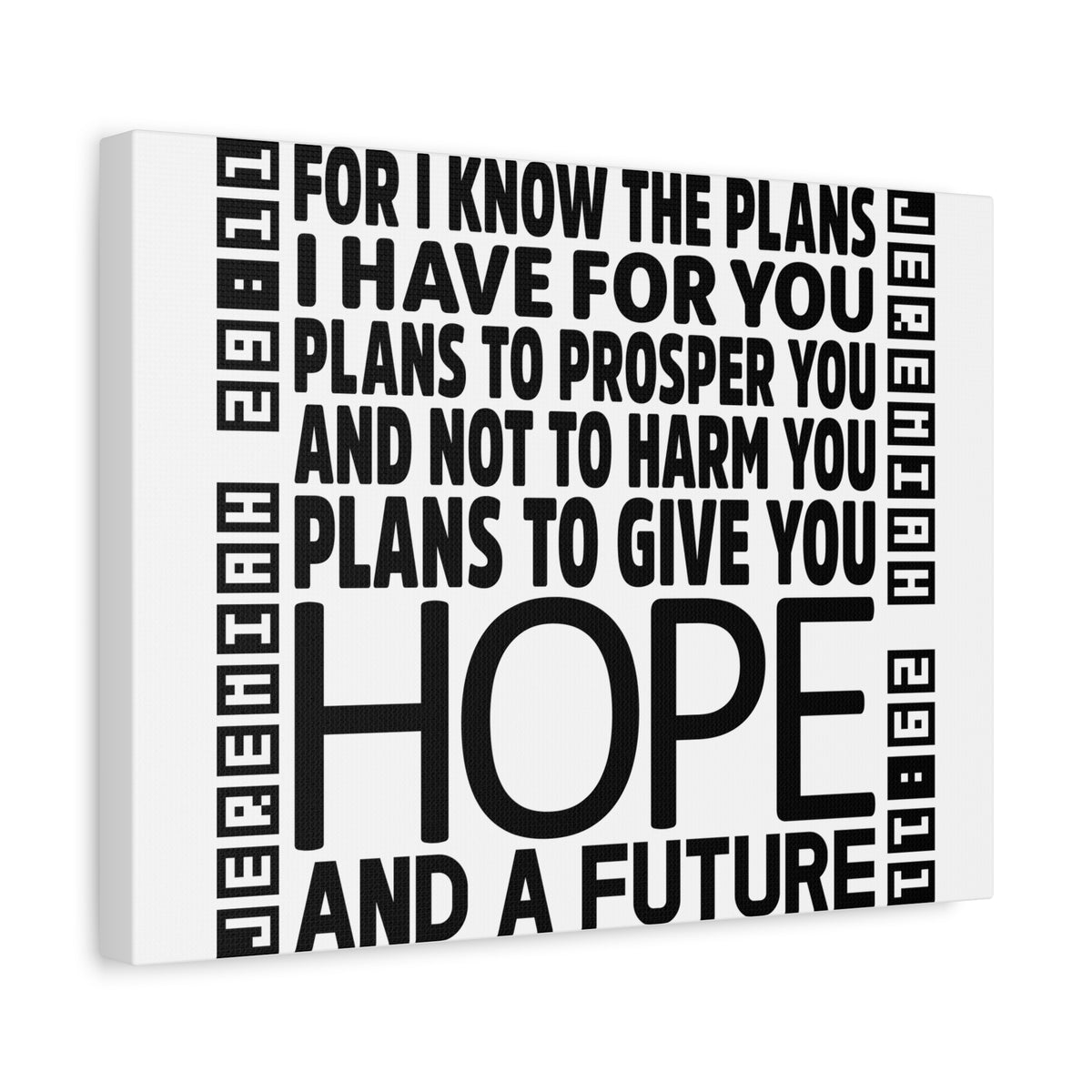 Scripture Walls Jeremiah 29:11 Hope and Future Bible Verse Canvas Christian Wall Art Ready to Hang Unframed-Express Your Love Gifts