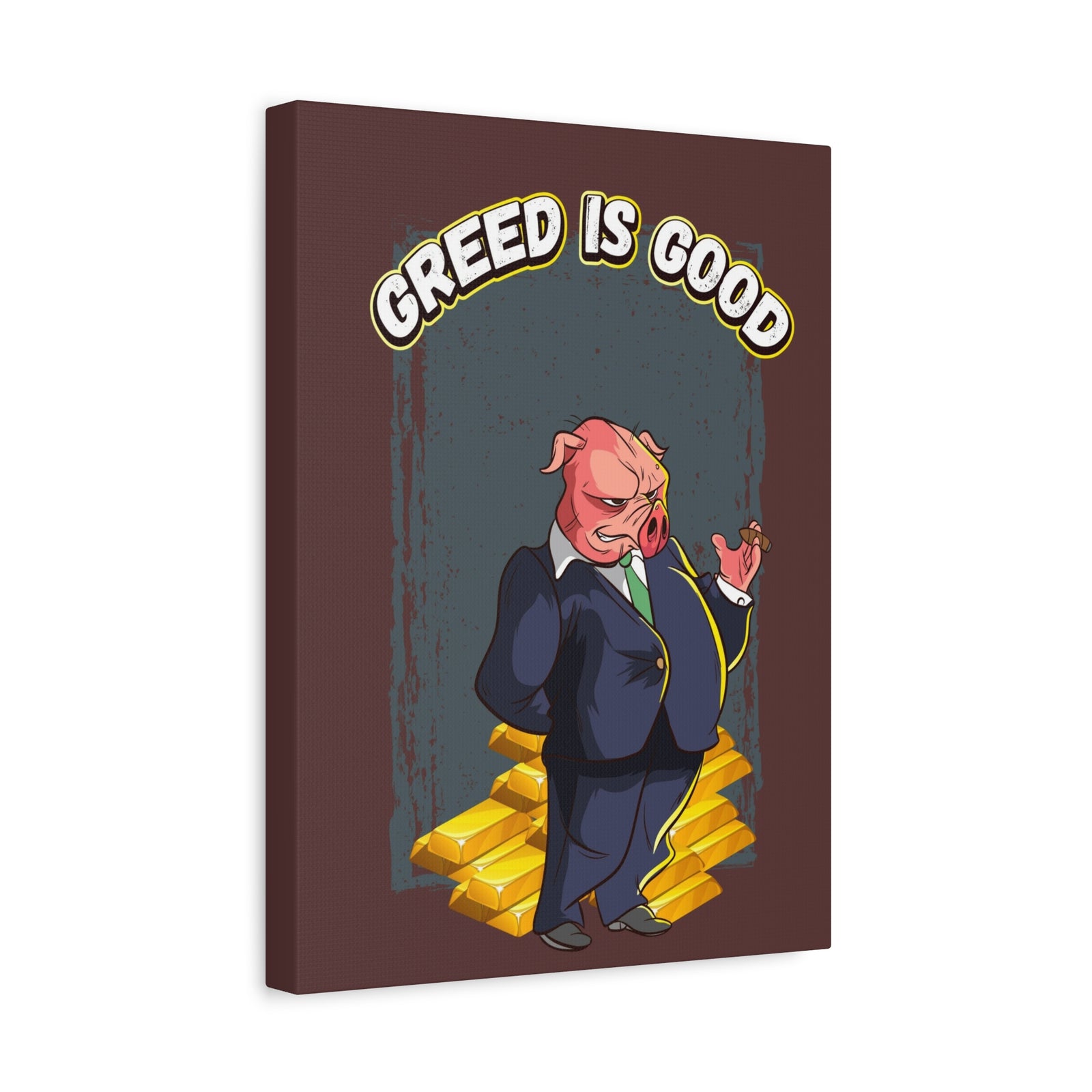 Stock Market Wall Art Greed is Good Wall Street Trader Quote Motivational Verse Wall Art-Express Your Love Gifts