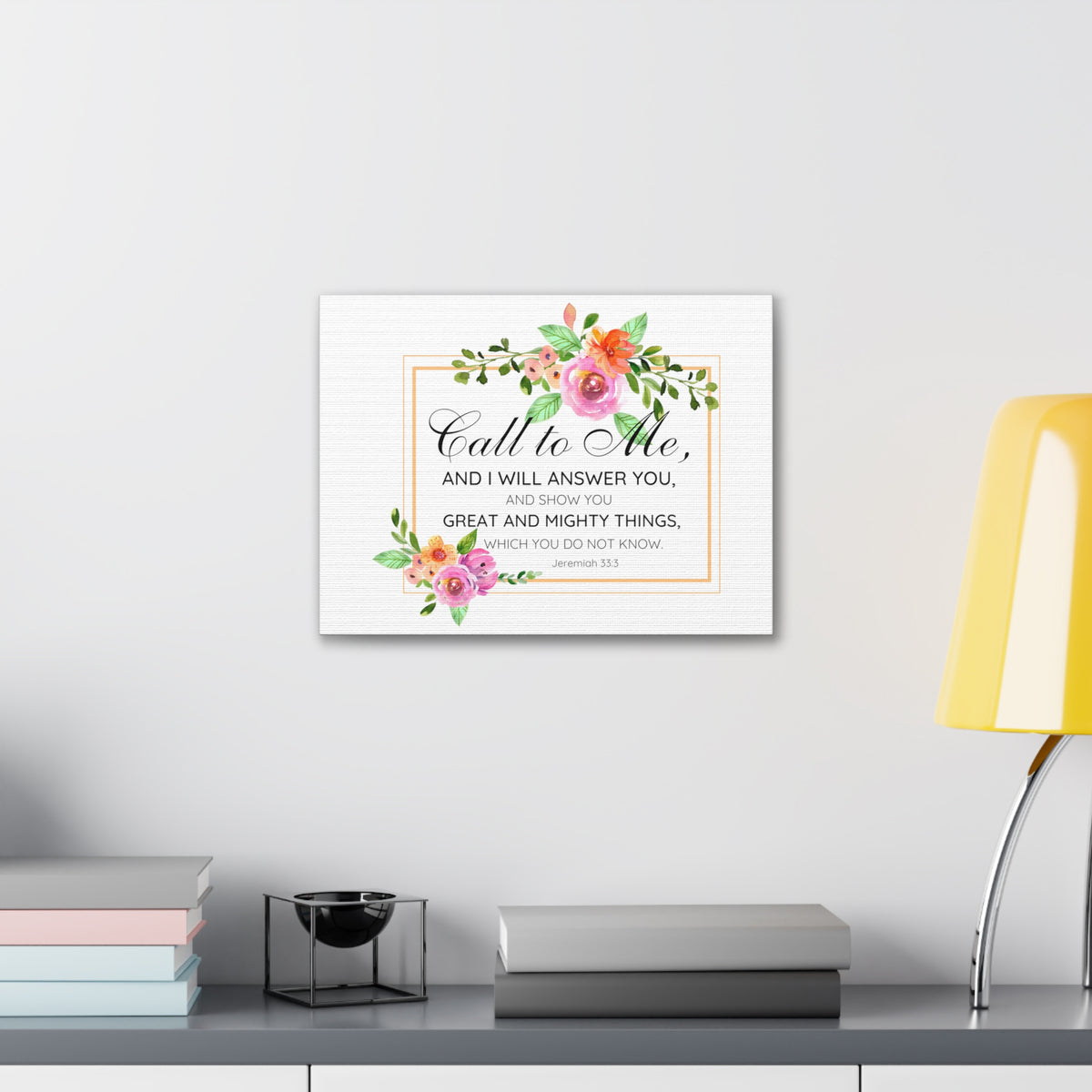 Scripture Walls Jeremiah 33:3 Call to Me Bible Verse Canvas Christian Wall Art Ready to Hang Unframed-Express Your Love Gifts