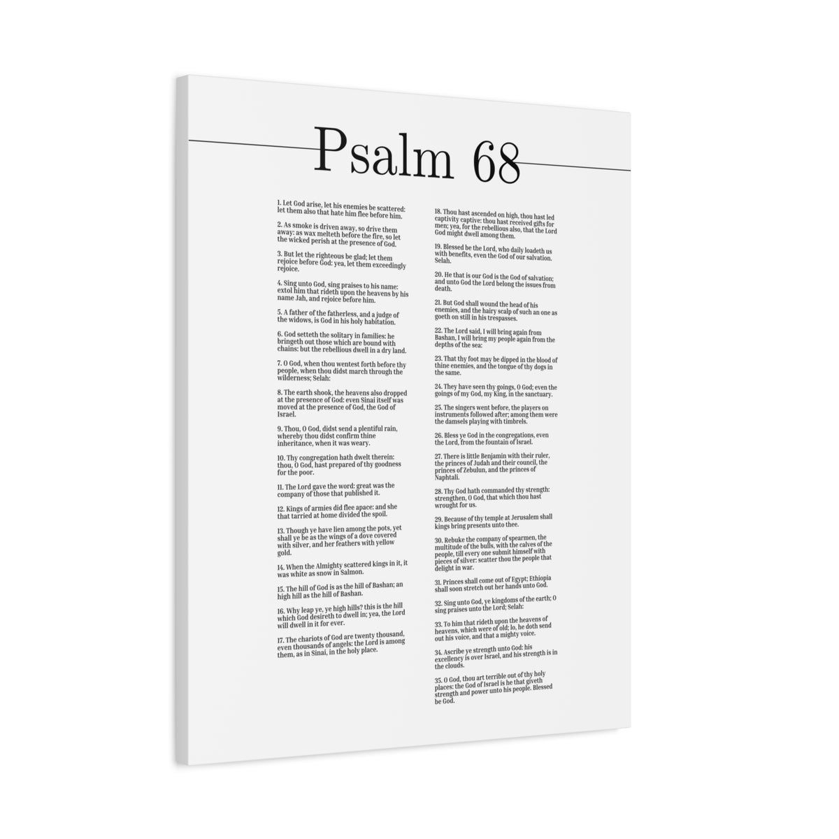 Scripture Canvas Blessed Be The Lord Psalm 68 Christian Wall Art Bible Verse Print Ready to Hang-Express Your Love Gifts