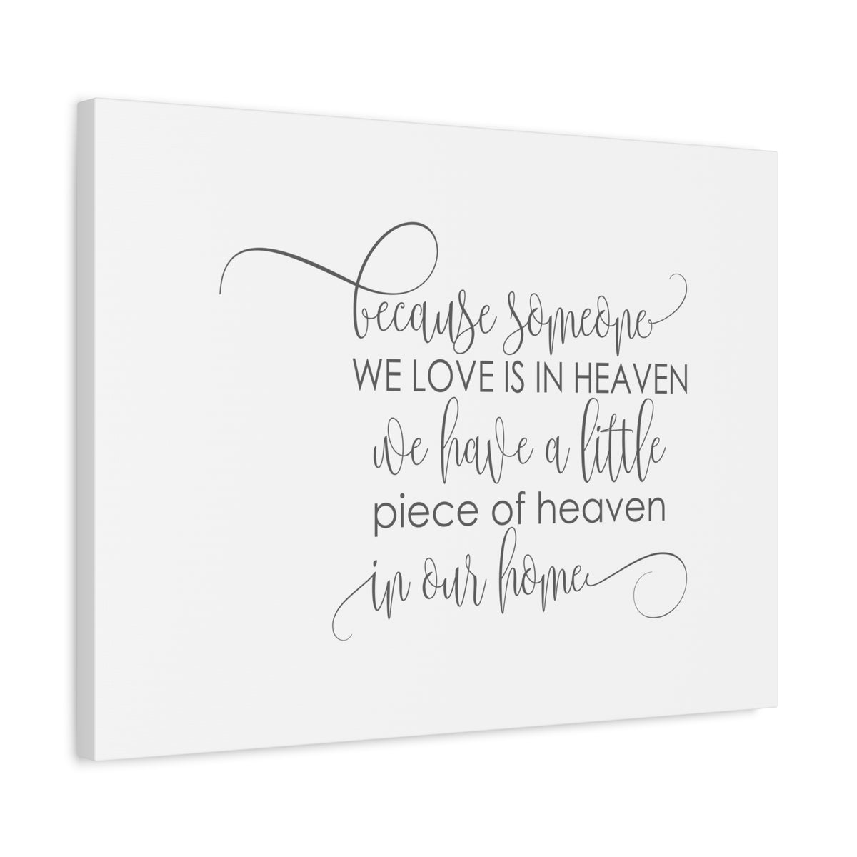 Scripture Canvas Love Is In Heaven PSALM 34:18 Christian Wall Art Bible Verse Print Ready to Hang-Express Your Love Gifts