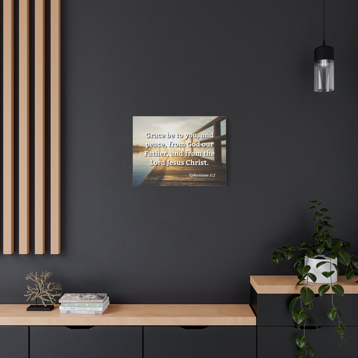 Scripture Walls Grace & Peace Ephesians 1:2 Bible Verse Canvas Christian Wall Art Ready to Hang-Express Your Love Gifts