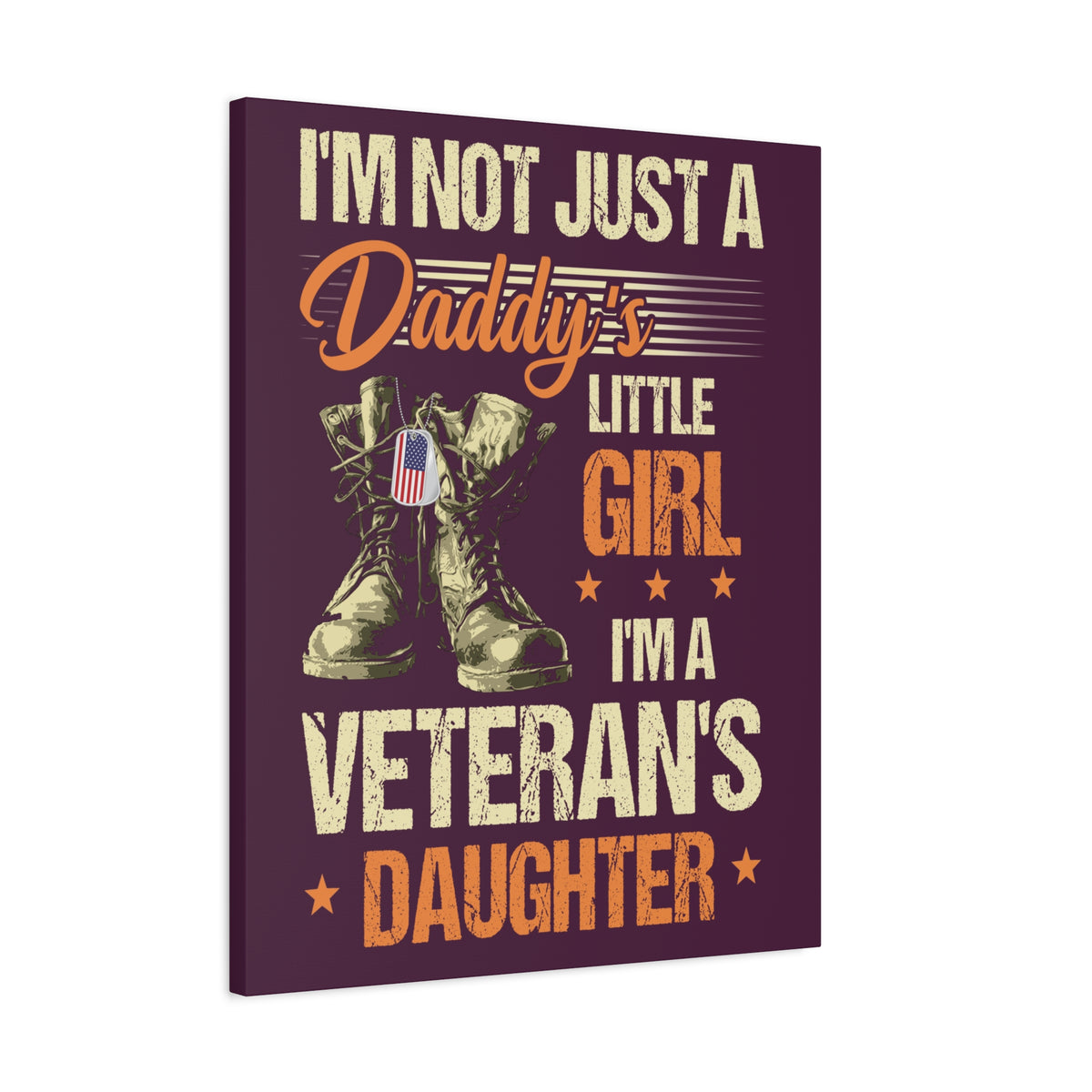 Veteran's Daughter Canvas Art - Proud Military Family Decor-Express Your Love Gifts