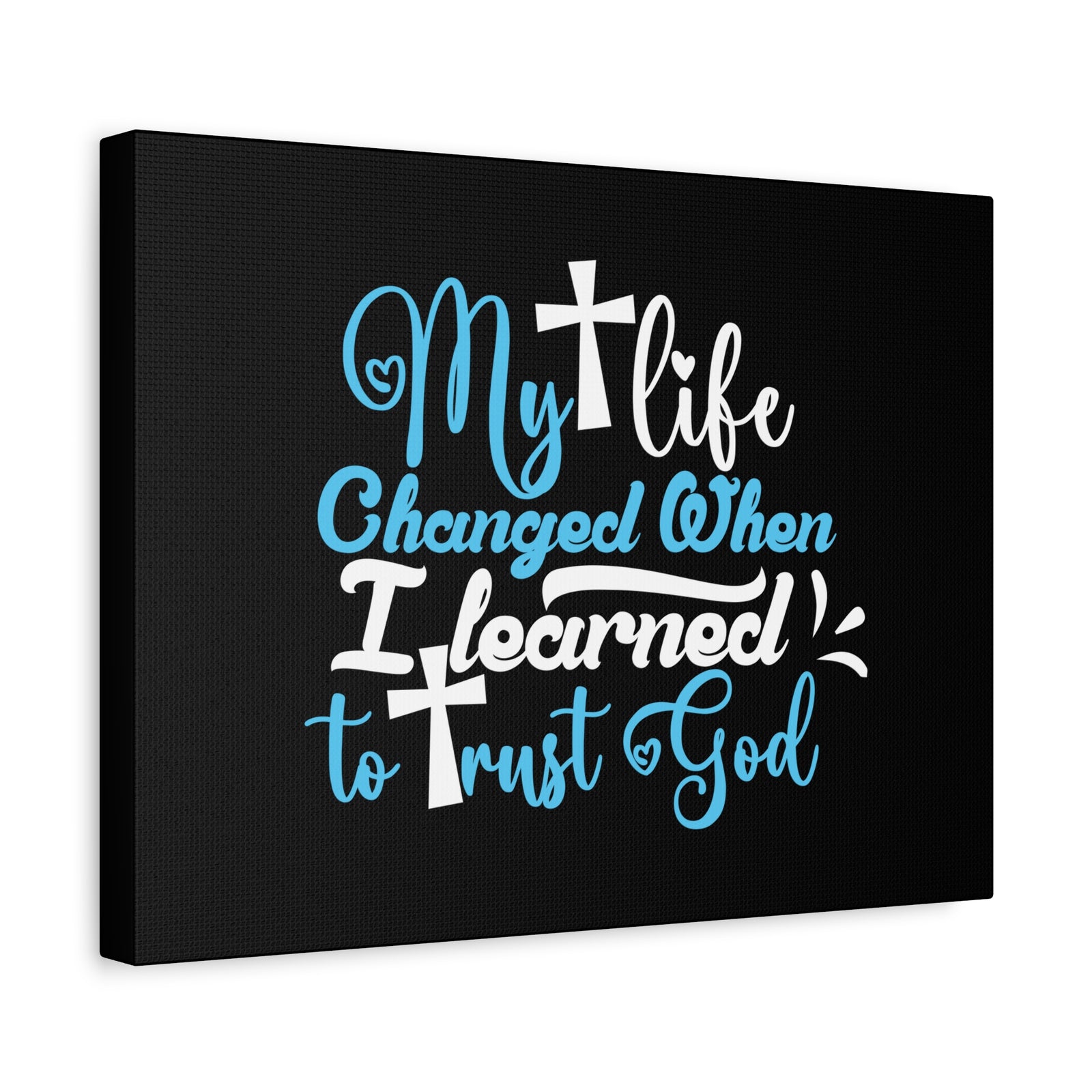 Scripture Canvas I Learned To Trust God Psalm 28:7 Christian Wall Art Bible Verse Print Ready to Hang-Express Your Love Gifts