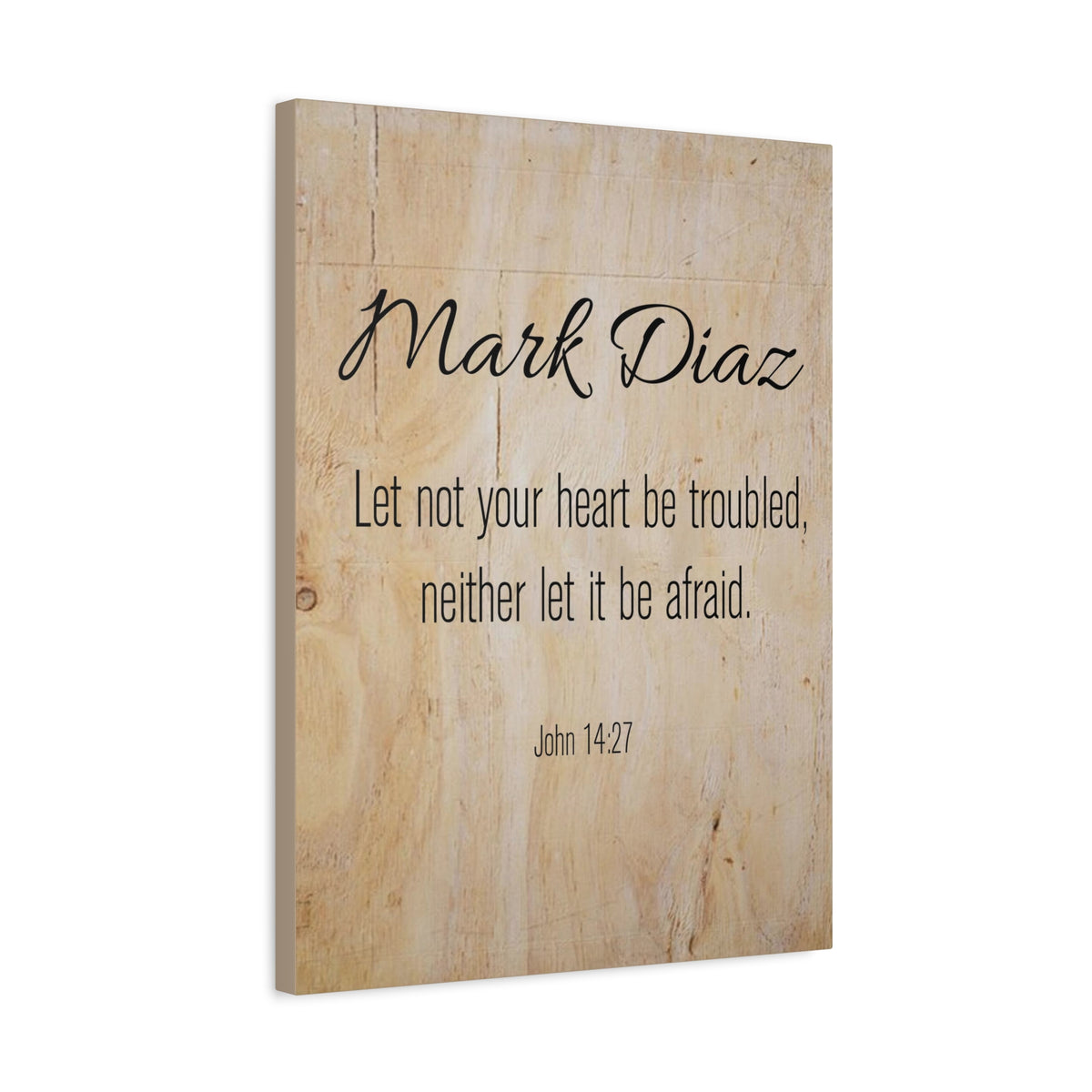 Scripture Walls Personalized No Fear No Trouble John 14:27 Bible Chapter Canvas Christian Wall Art Ready to Hang-Express Your Love Gifts