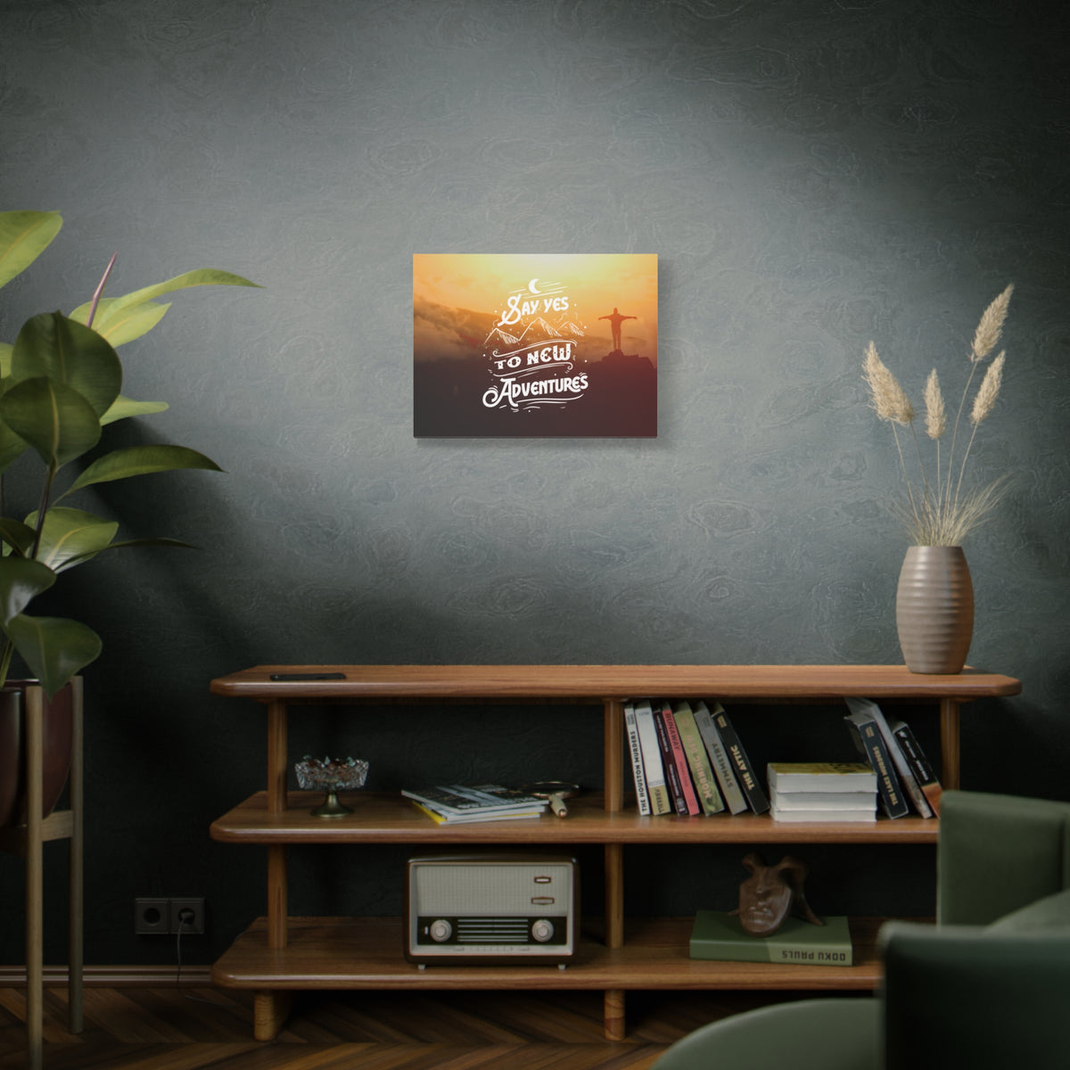 Inspirational Quote Canvas New Adventures Wall Art Motivational Motto Inspiring Prints Artwork Decor Ready to Hang-Express Your Love Gifts