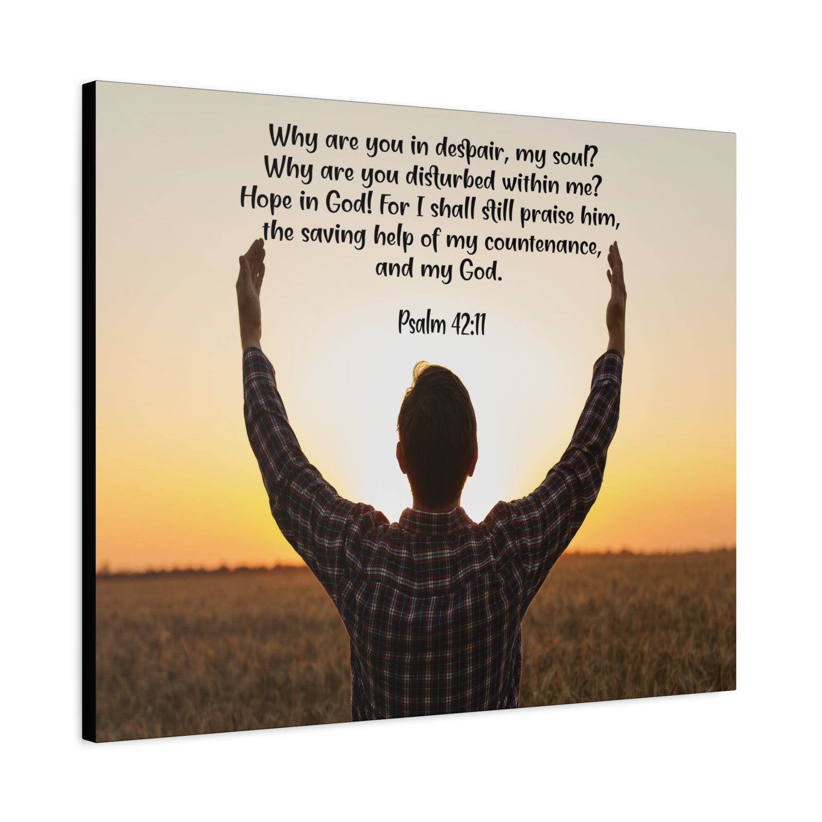 Scripture Walls Hope in God Psalm 42:11 Bible Verse Canvas Christian Wall Art Ready to Hang-Express Your Love Gifts