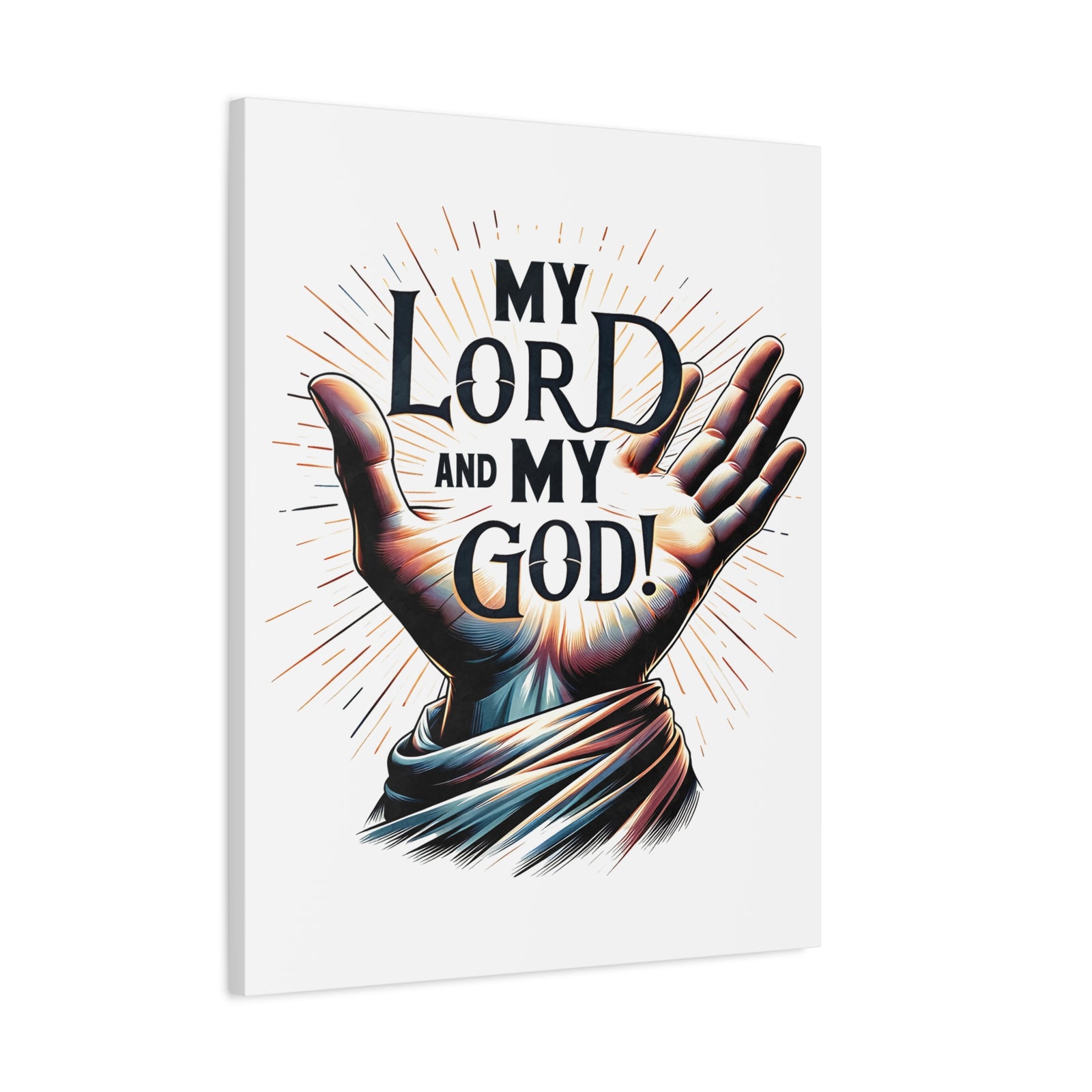 Scripture Walls John 20:28 My Lord and My God! Bible Verse Canvas Christian Wall Art Ready to Hang Unframed-Express Your Love Gifts