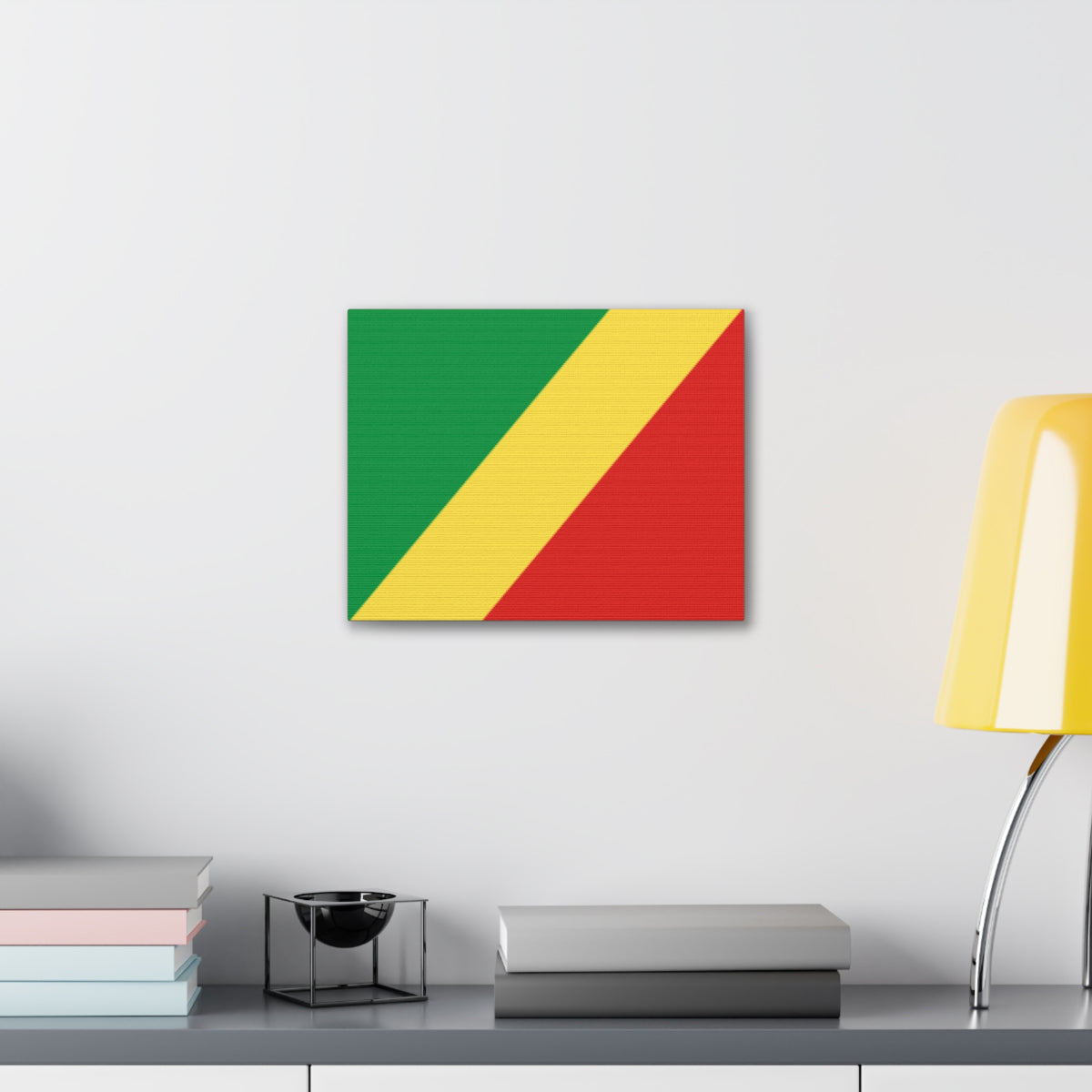 Republic of the Congo Country Flag Canvas Vibrant Wall Art Unframed Home Decor-Express Your Love Gifts