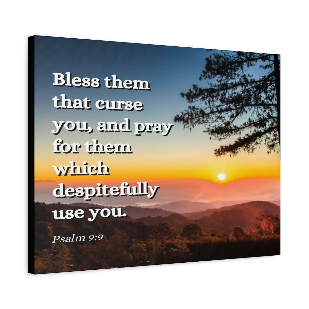 Scripture Canvas Times Of Trouble Psalm 9:9 Christian Wall Art Bible Verse Print Ready to Hang-Express Your Love Gifts