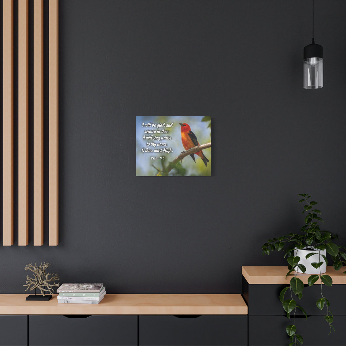 Bible Verse Canvas I WIll Sing Praise Psalm 9:2 Christian Home Decor Scripture Art-Express Your Love Gifts