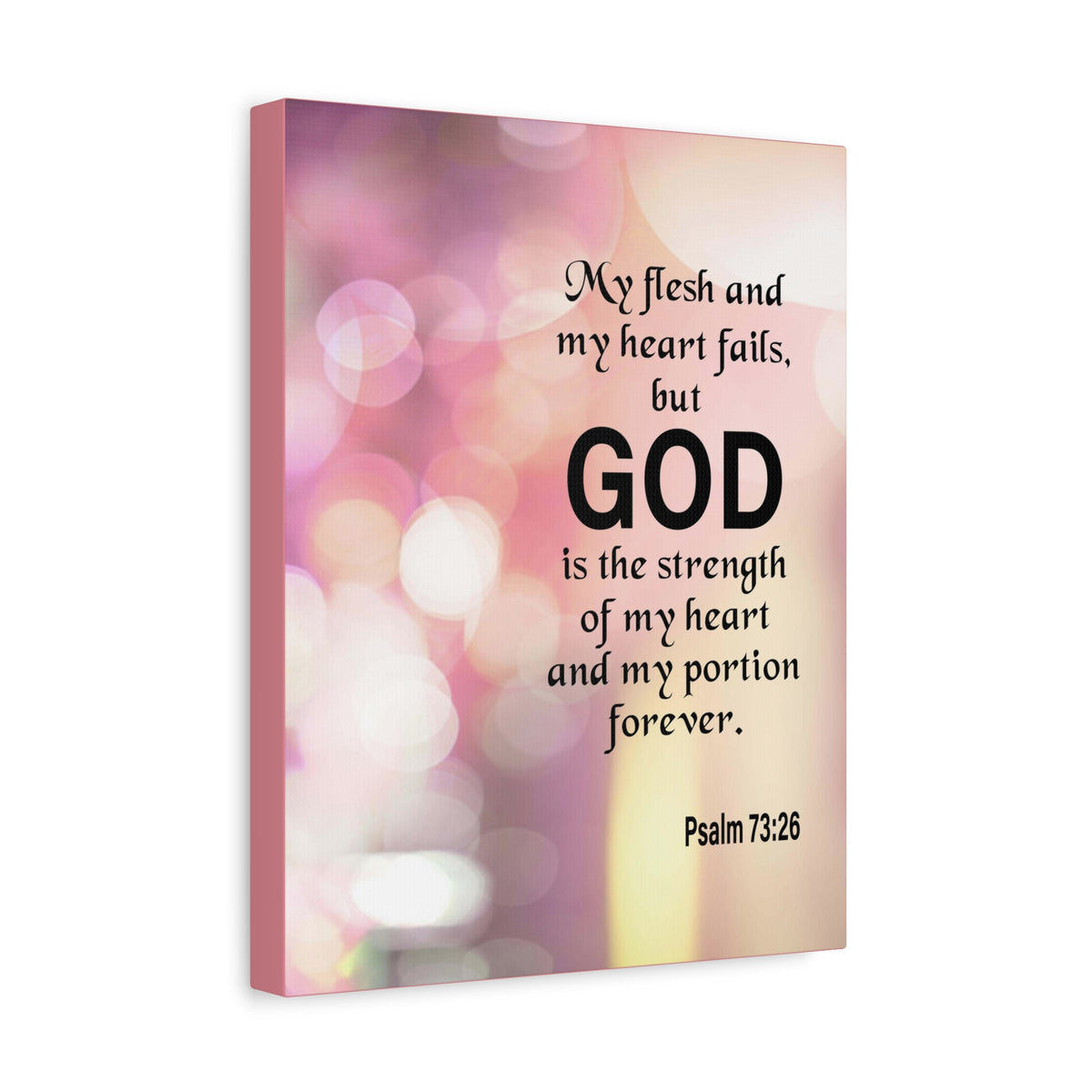 Bible Verse Canvas God is My Strength Psalm 73:26 Wall Art Christian Home Decor-Express Your Love Gifts