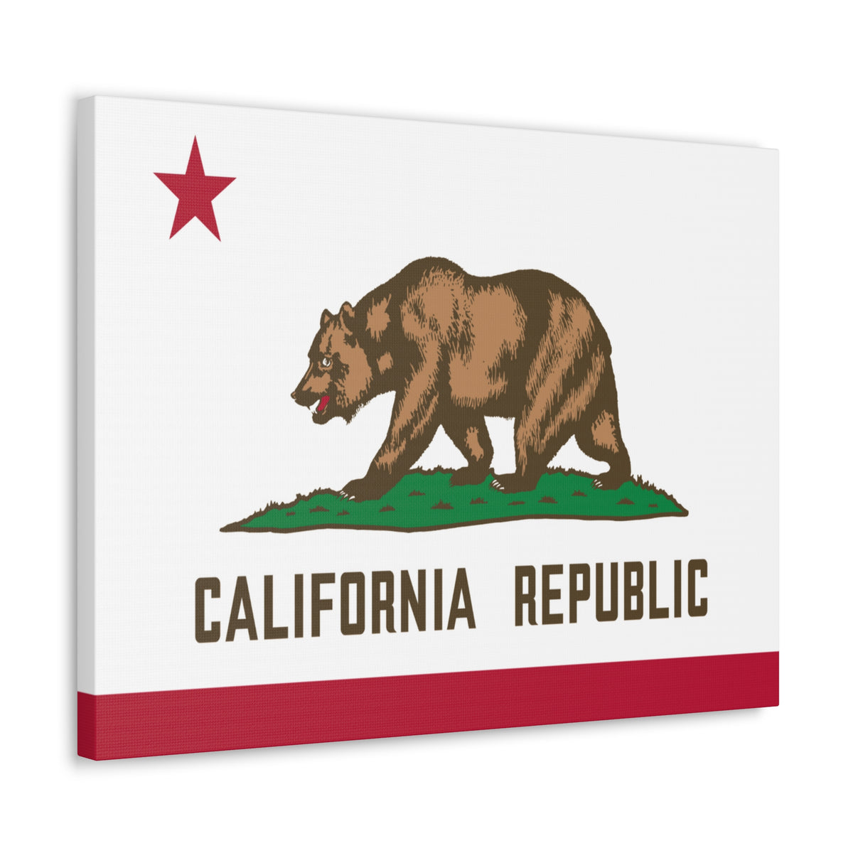 California State Flag Canvas Vibrant Wall Art Unframed Home Decor-Express Your Love Gifts