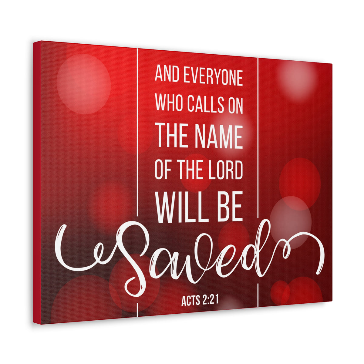 Scripture Canvas And Everyone Who Calls On Acts 2:21 Christian Wall Art Bible Verse Print Ready To Hang-Express Your Love Gifts